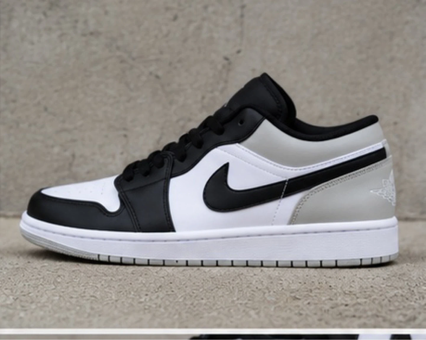 🔥 Air Jordan 1 Low Black White Grey Sneakers 🔥 Brand New - photo 2