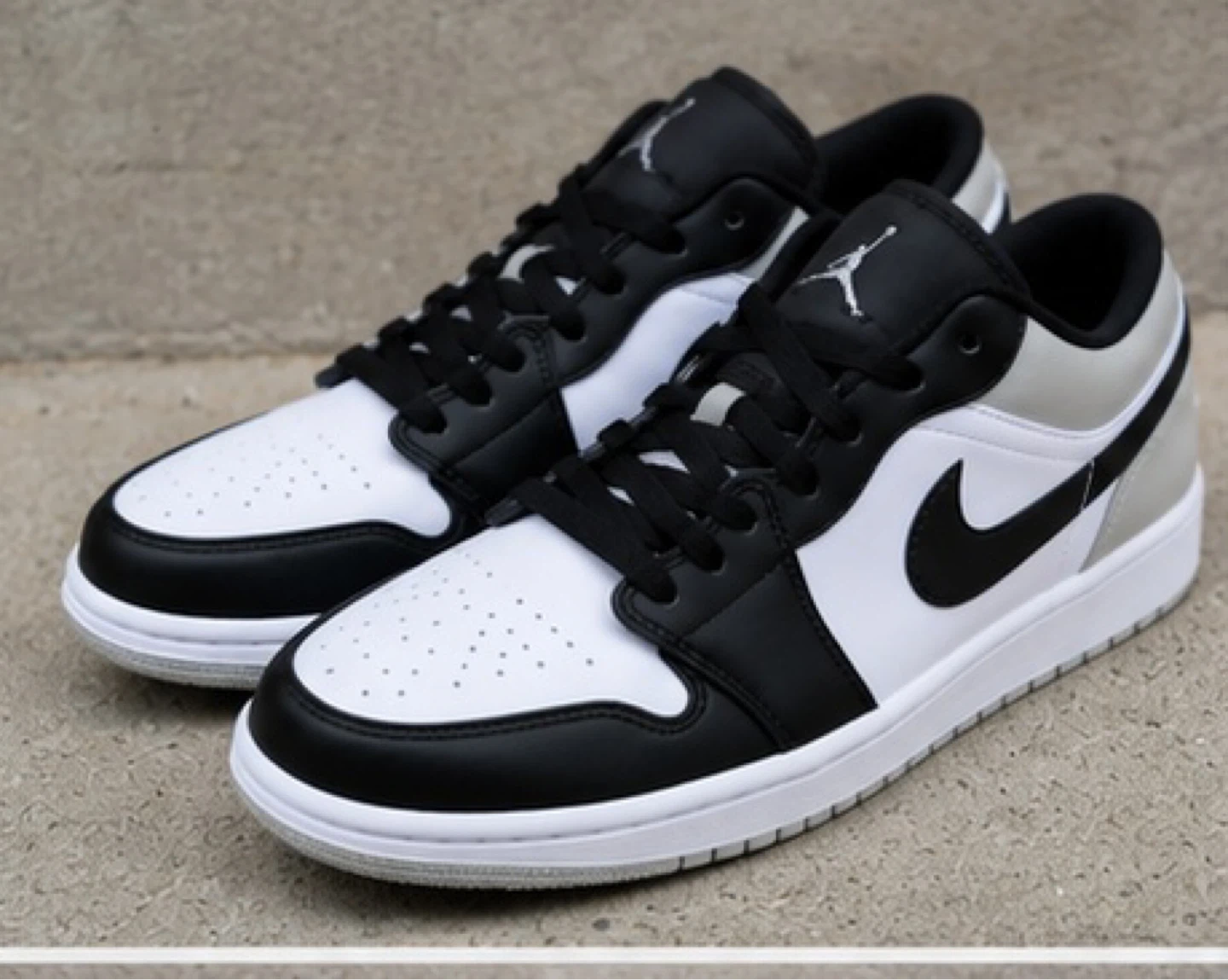 🔥 Air Jordan 1 Low Black White Grey Sneakers 🔥 Brand New