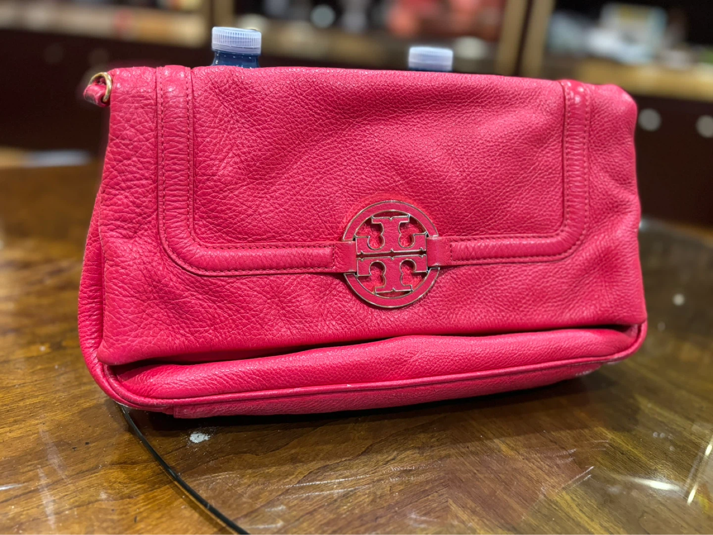 Tory Burch Red Leather Convertible Bag