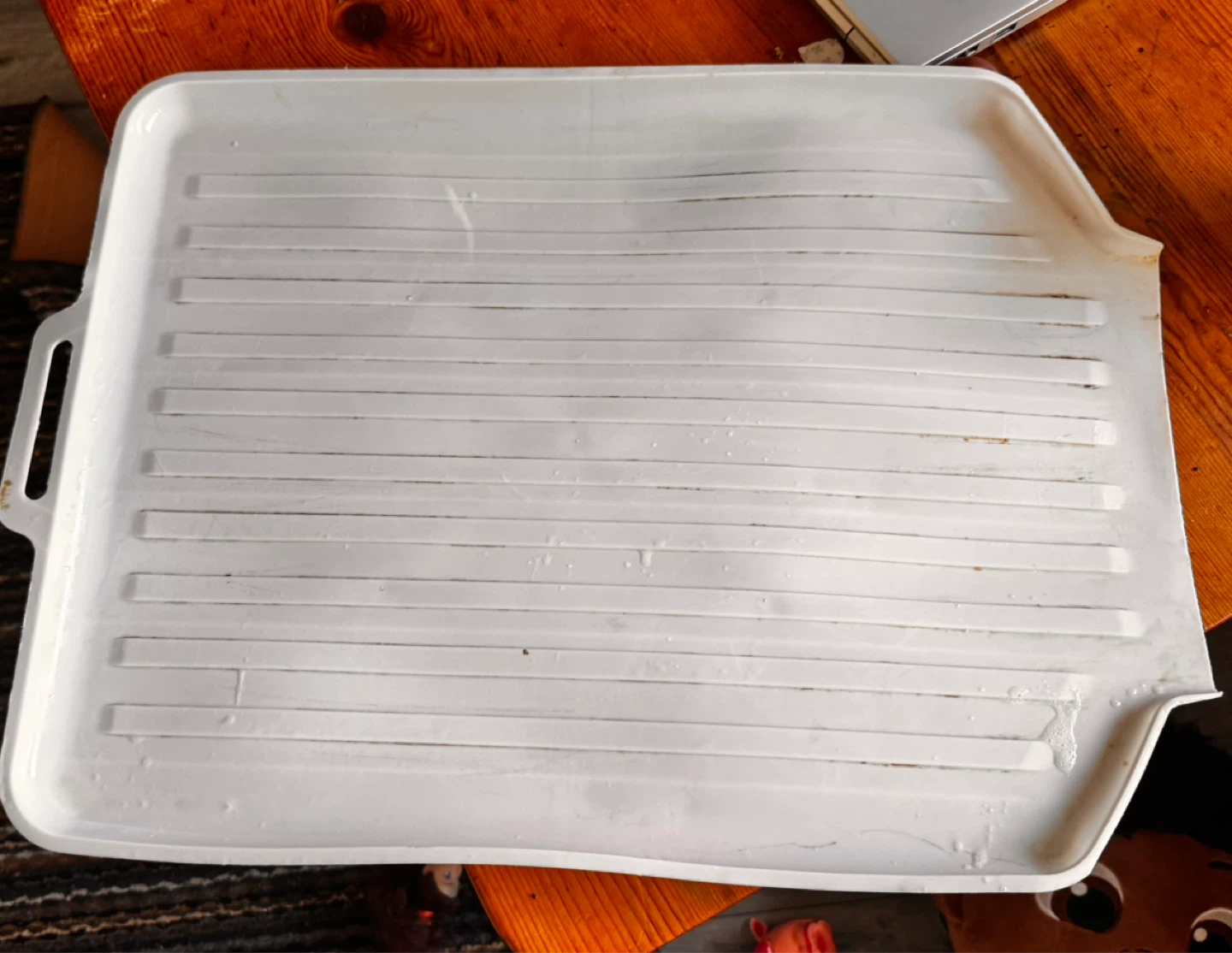 White Dish Drying Rack with Tray - photo 2