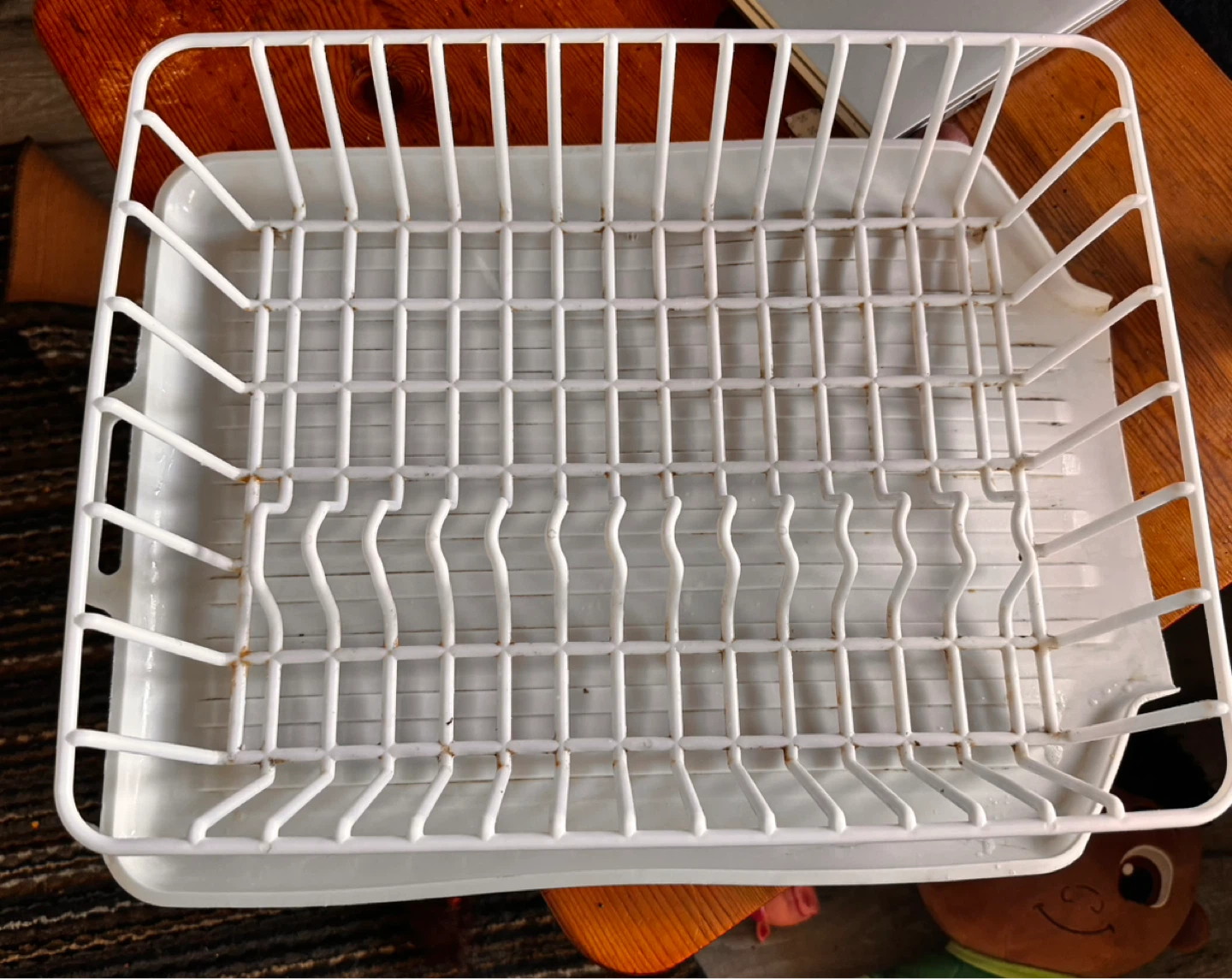 White Dish Drying Rack with Tray