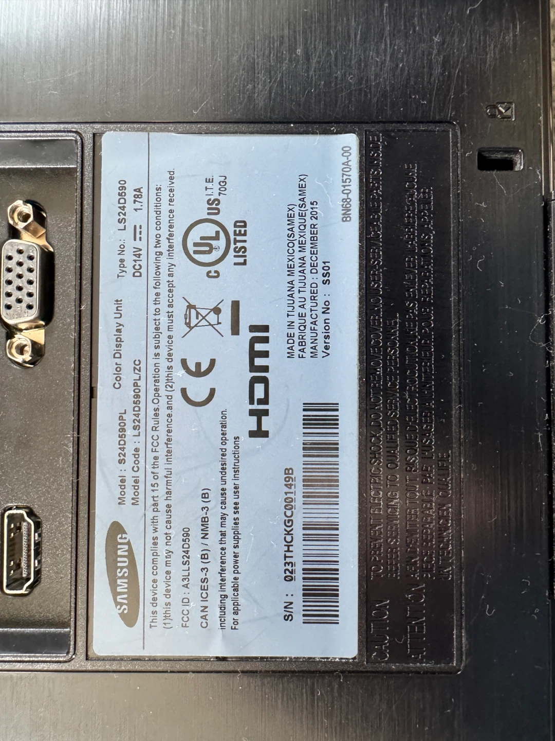 Samsung LS24D590PL Monitor - photo 3