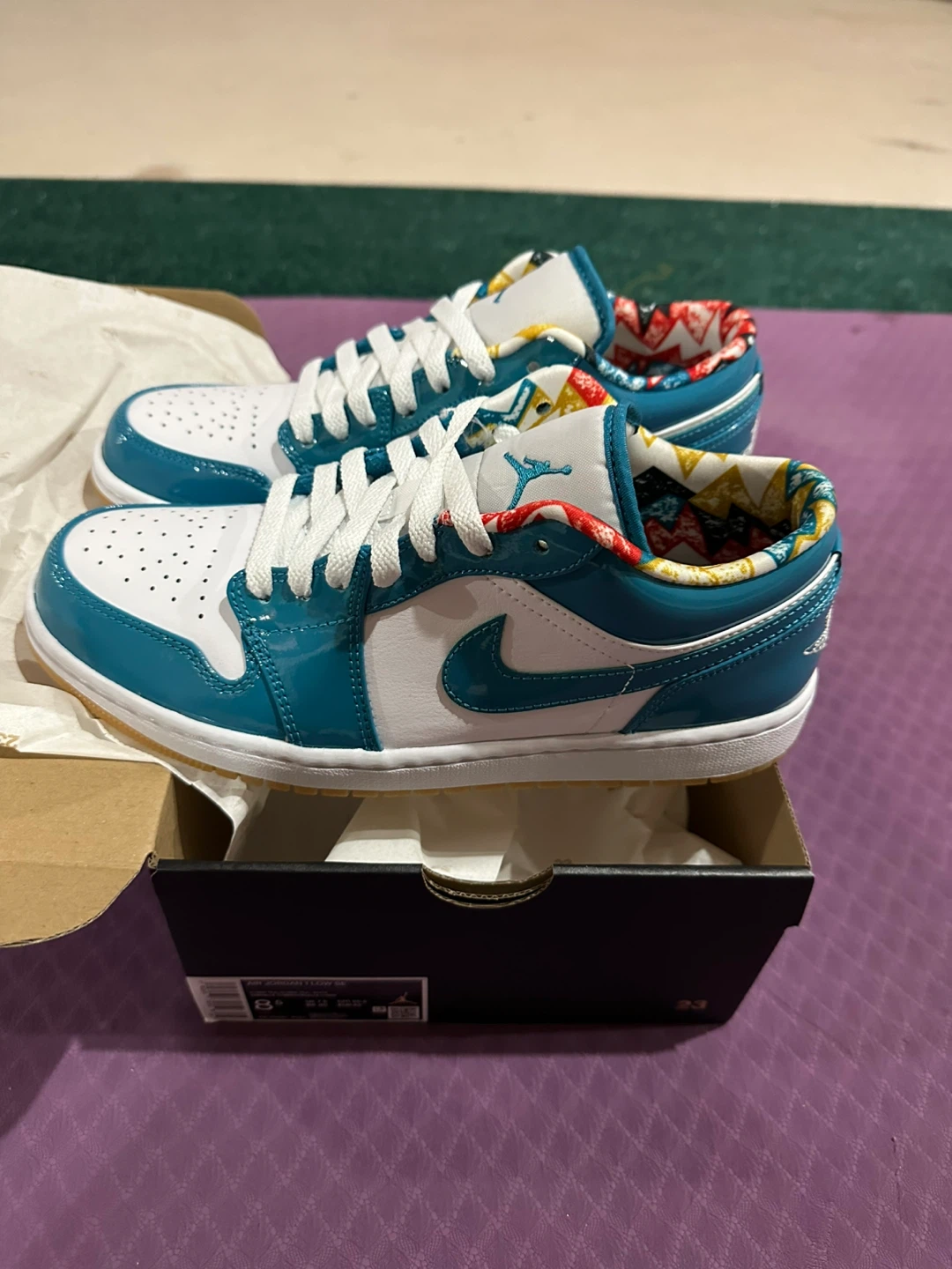 Air Jordan 1 Low SE Teal Barcelona edition - photo 2