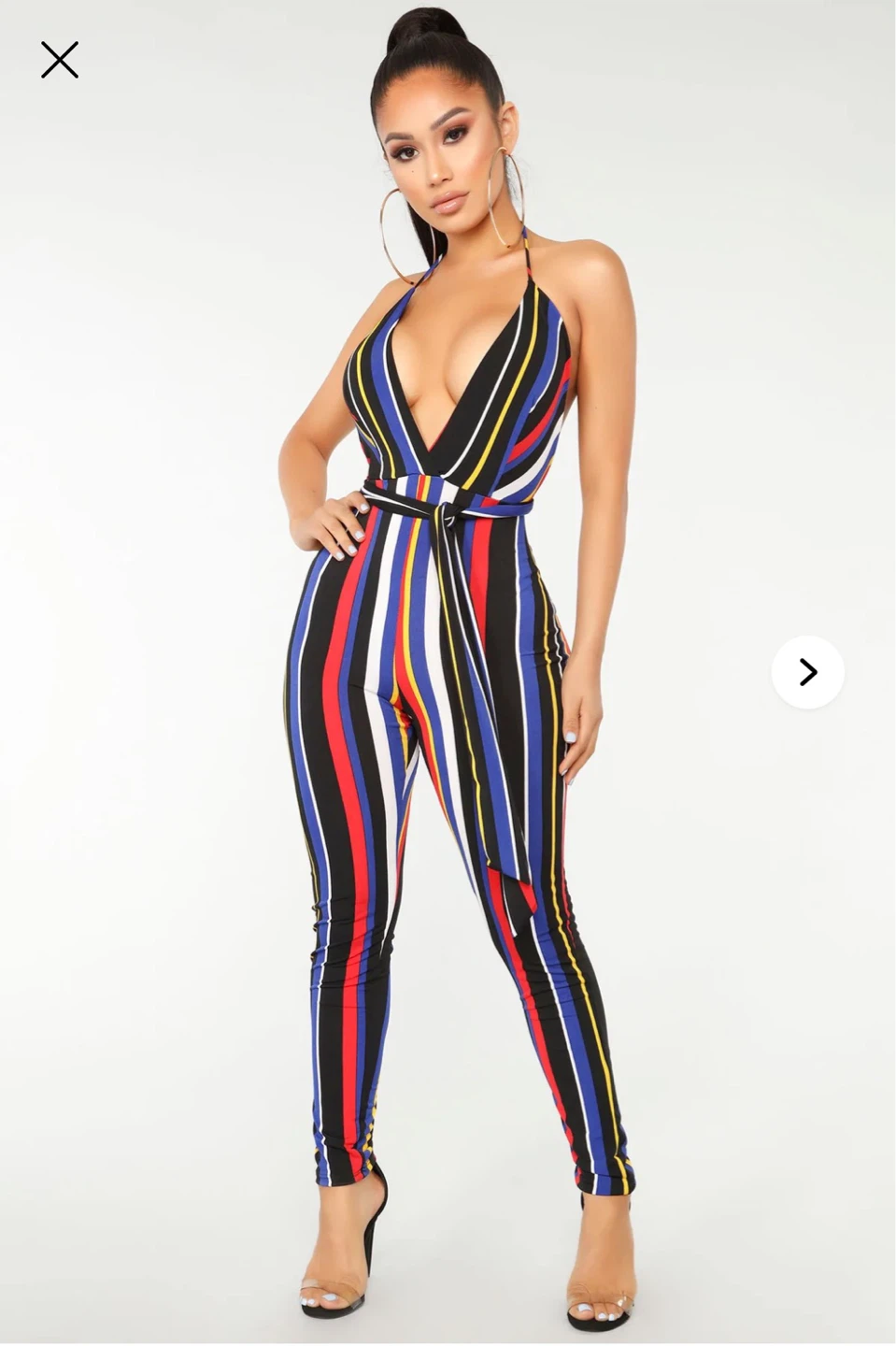 Fashion Nova Striped Halter Jumpsuit - photo 2
