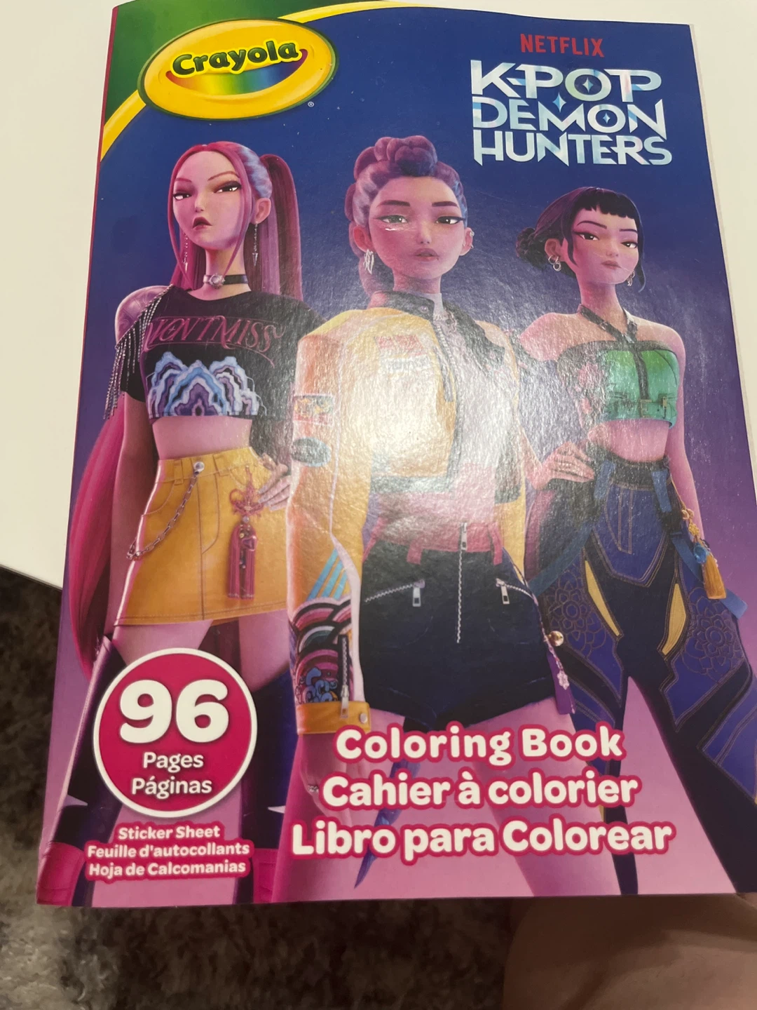 Crayola KPOP Demon Hunters Coloring Book with Sticker Sheet
