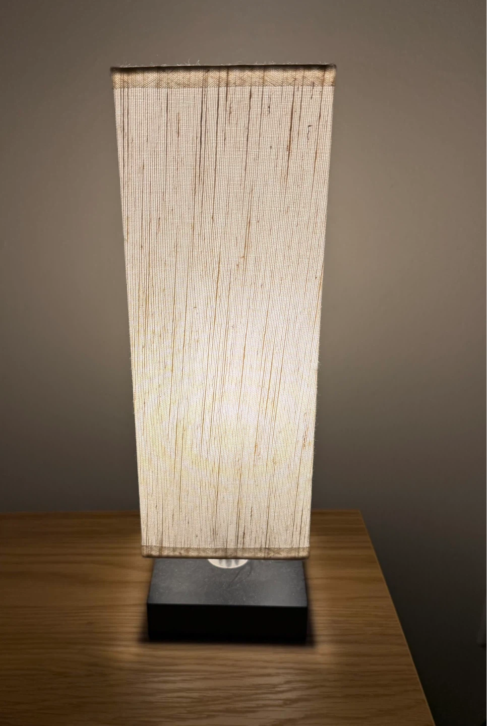 Rectangular Table Lamp with Fabric Shade