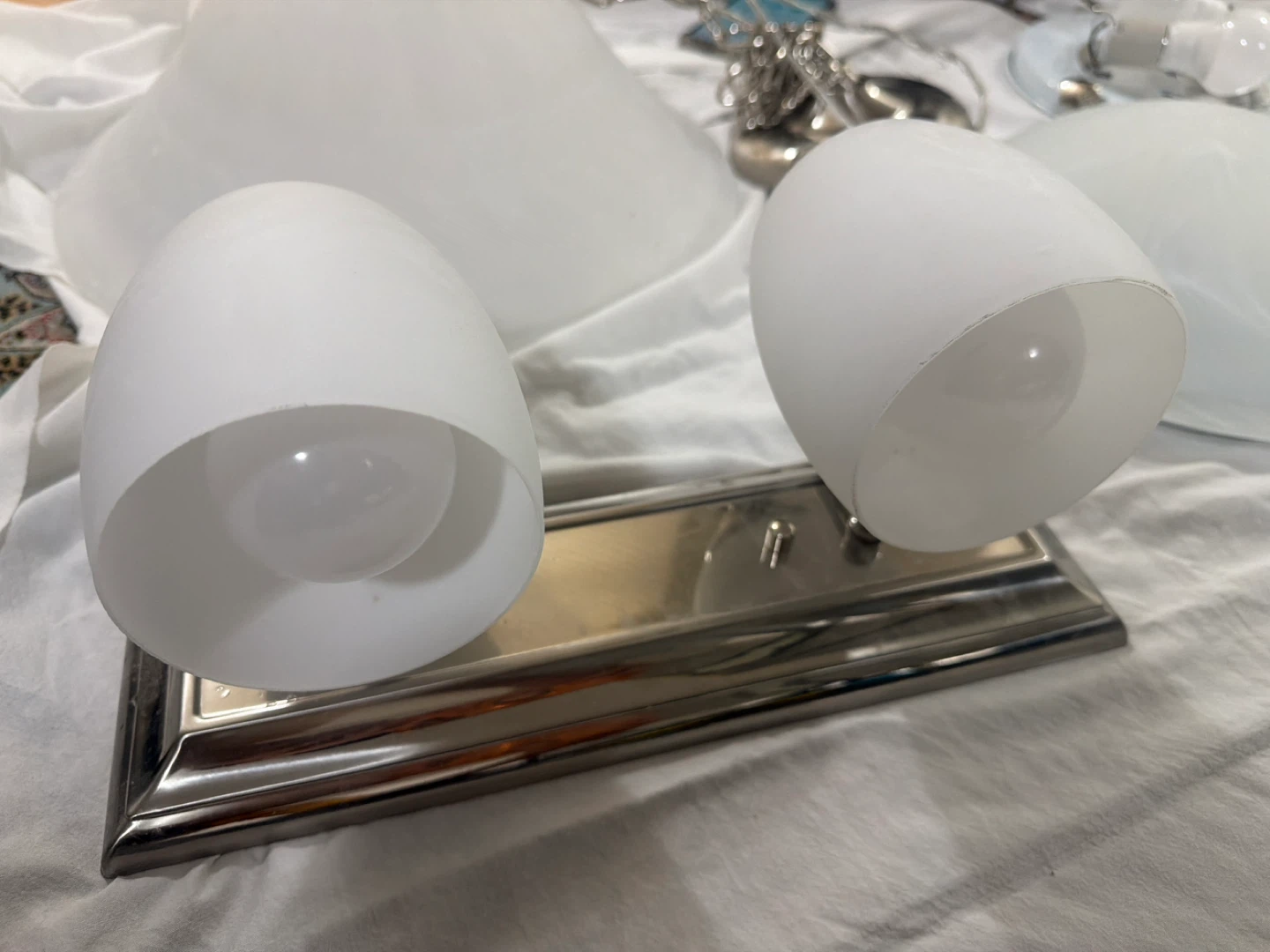 Brushed Nickel 2-Light Vanity Light Fixture - photo 2