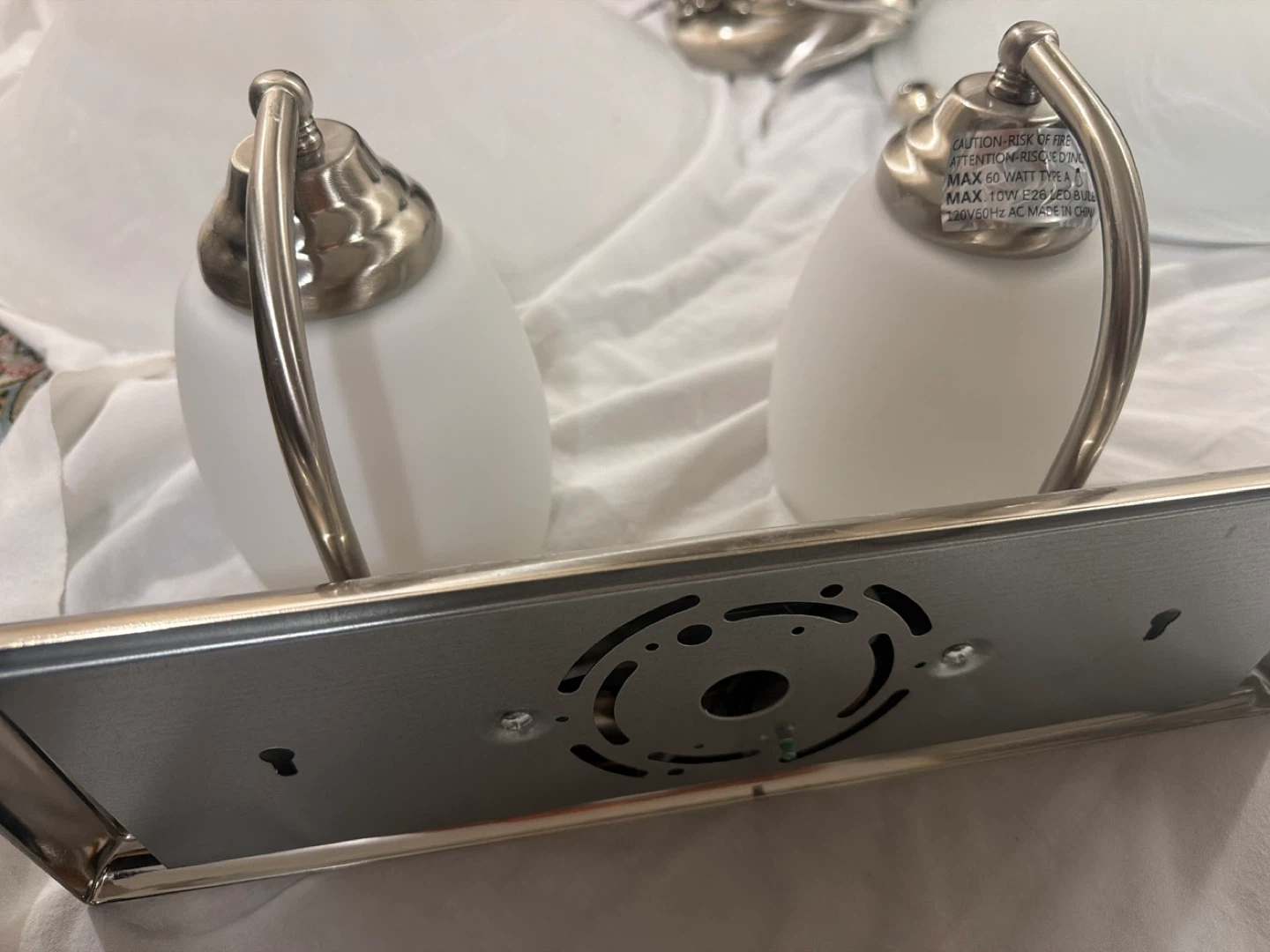 Brushed Nickel 2-Light Vanity Light Fixture - photo 3