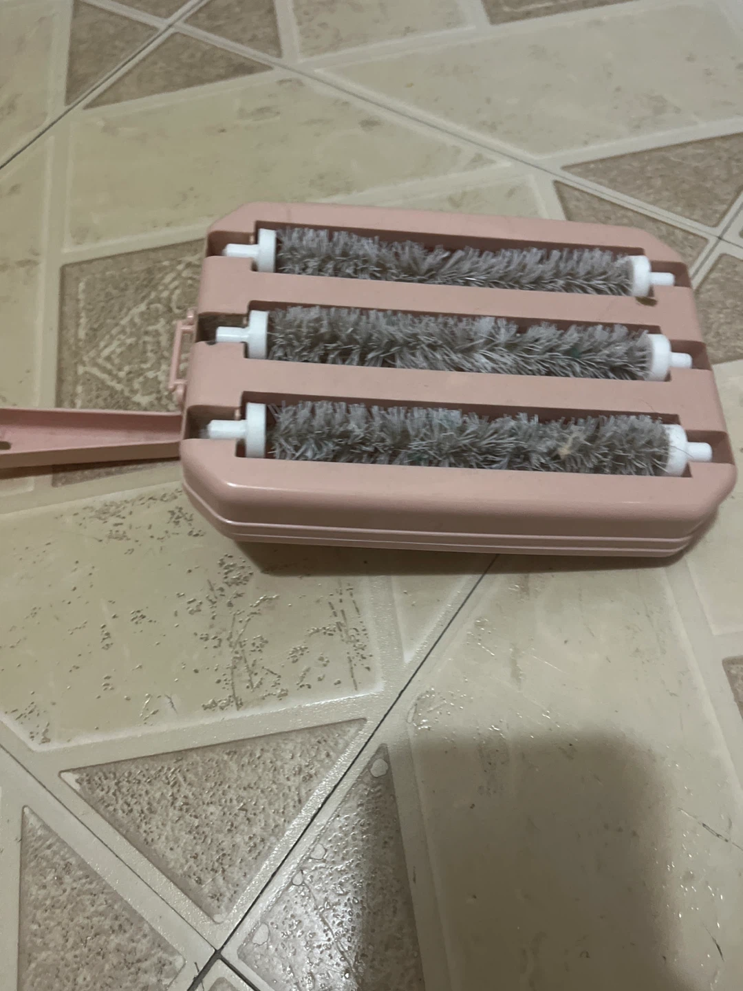 Pink Manual Sweeper with 3 Brushes