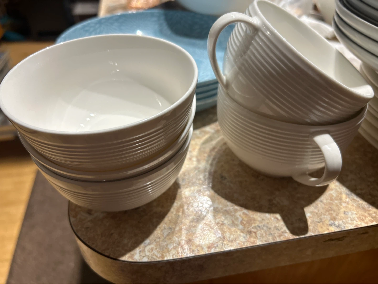 Stackable Ceramic Soup Bowls with Handles