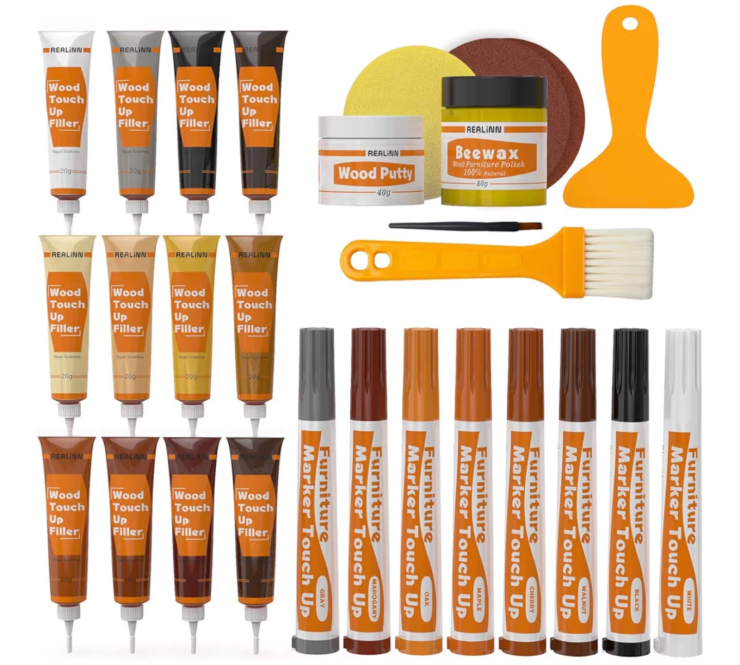 Wood Touch Up Filler & Marker Kit