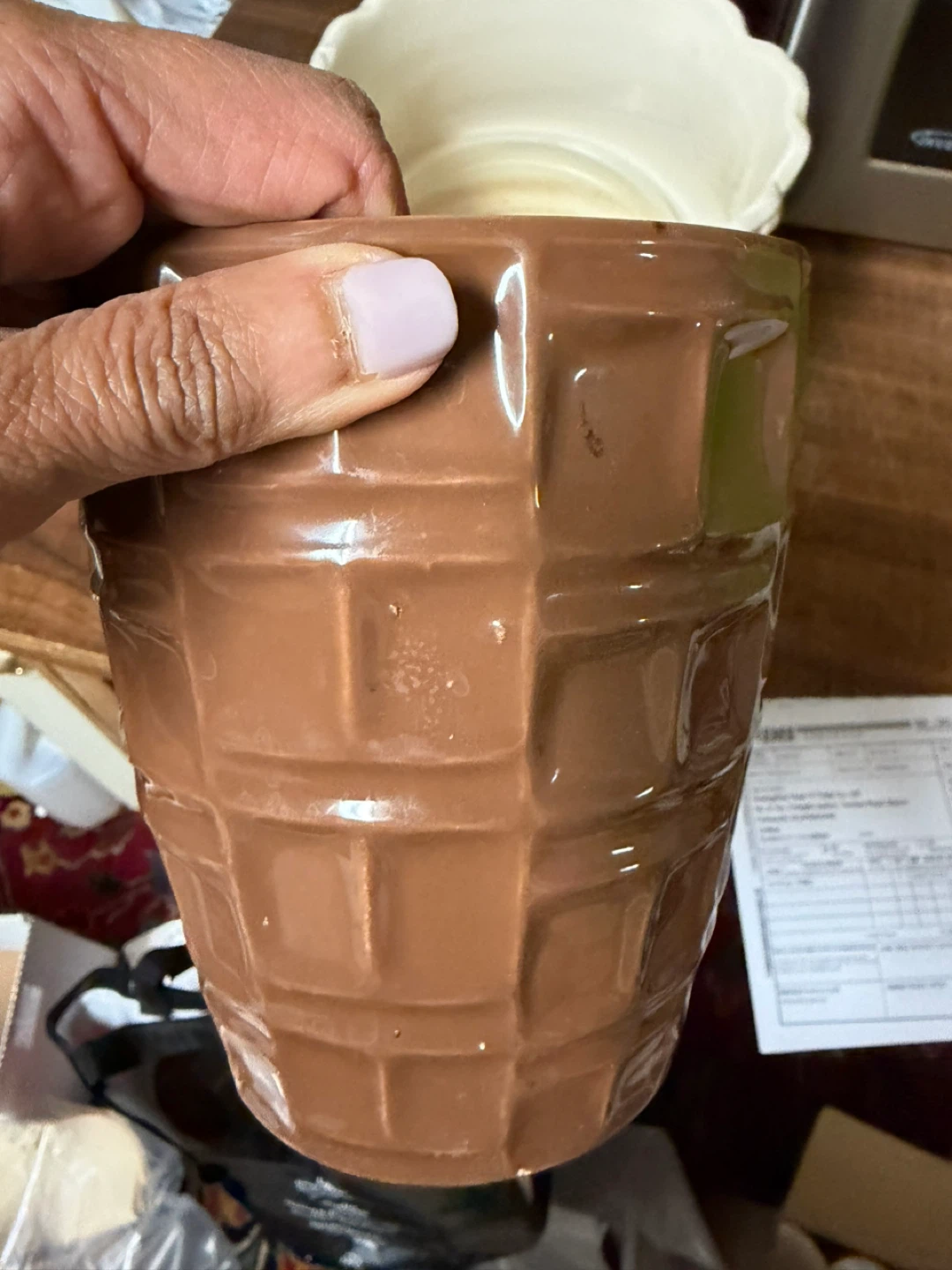 Brown Ceramic plant pot