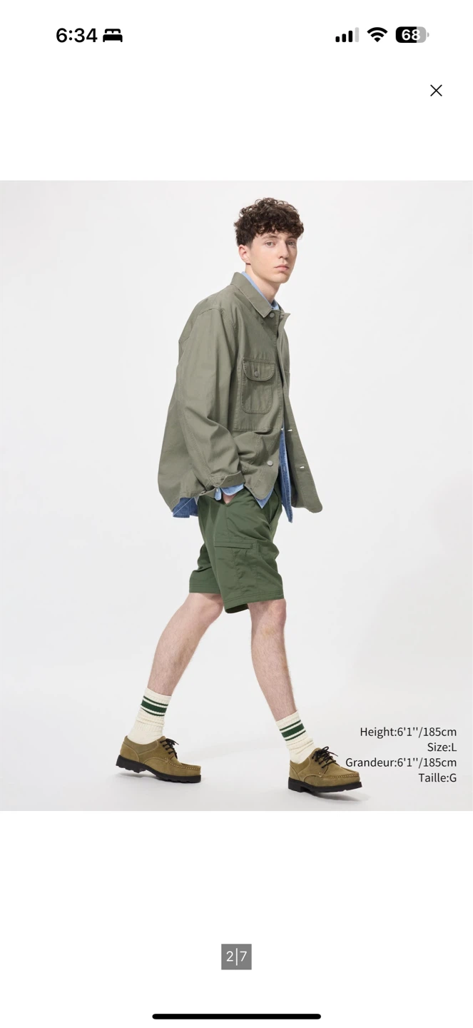 Uniqlo Olive Green Cargo Shorts - photo 5