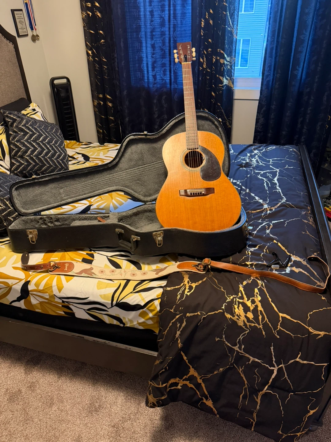 Yamaha FG-75 Acoustic Guitar with Case and Accessories