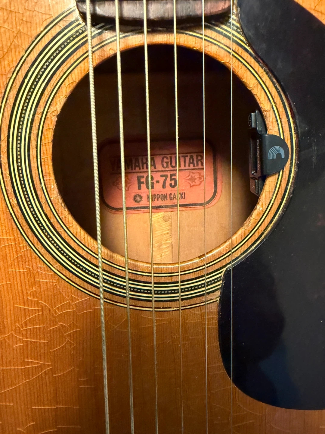 Yamaha FG-75 Acoustic Guitar with Case and Accessories - photo 2