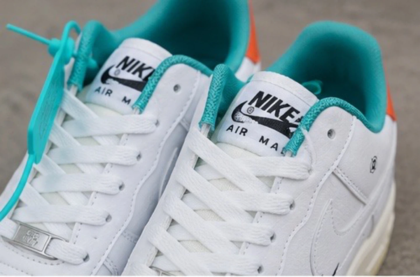 🔥Nike Air Force 1 Low White Teal Orange Sneakers🔥 - photo 4
