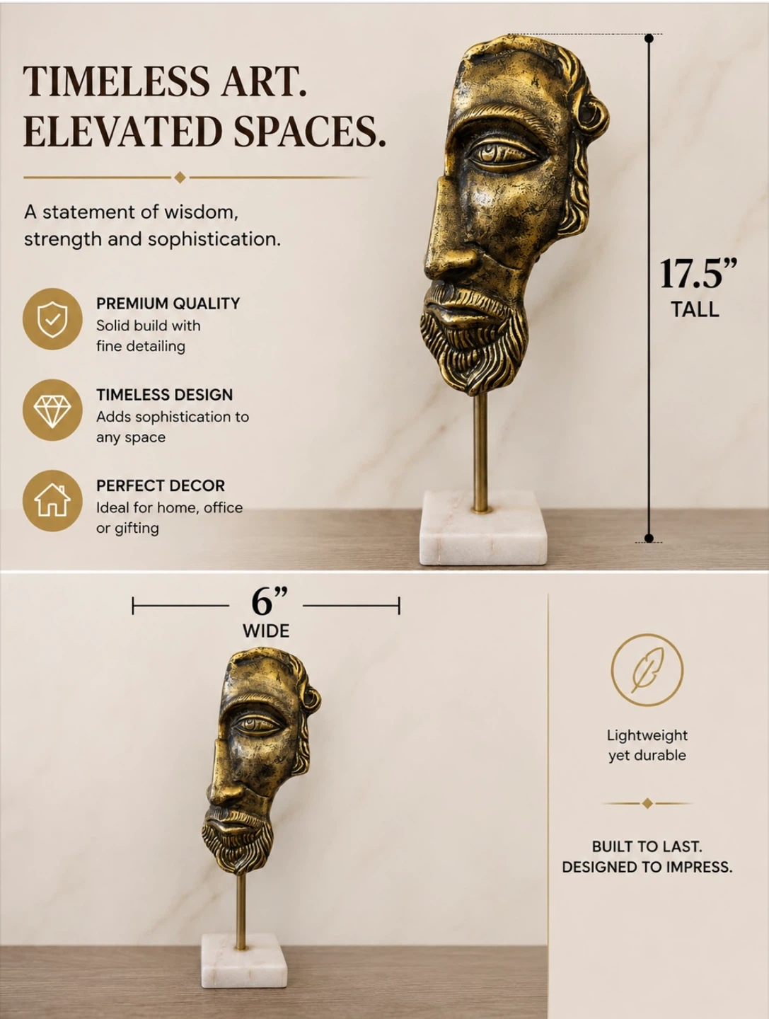 Vintage Style Bronze Sculpture - photo 4