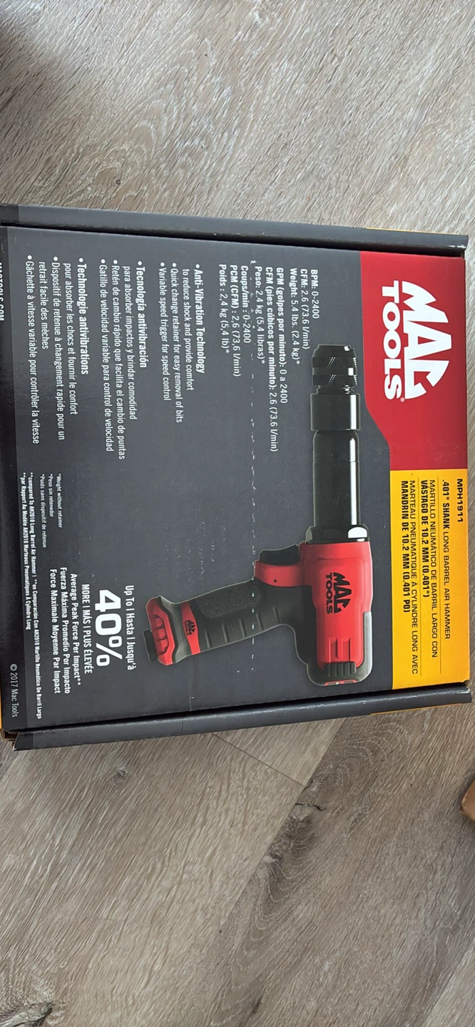 MAC Tools 40" Shank Air Hammer - photo 2