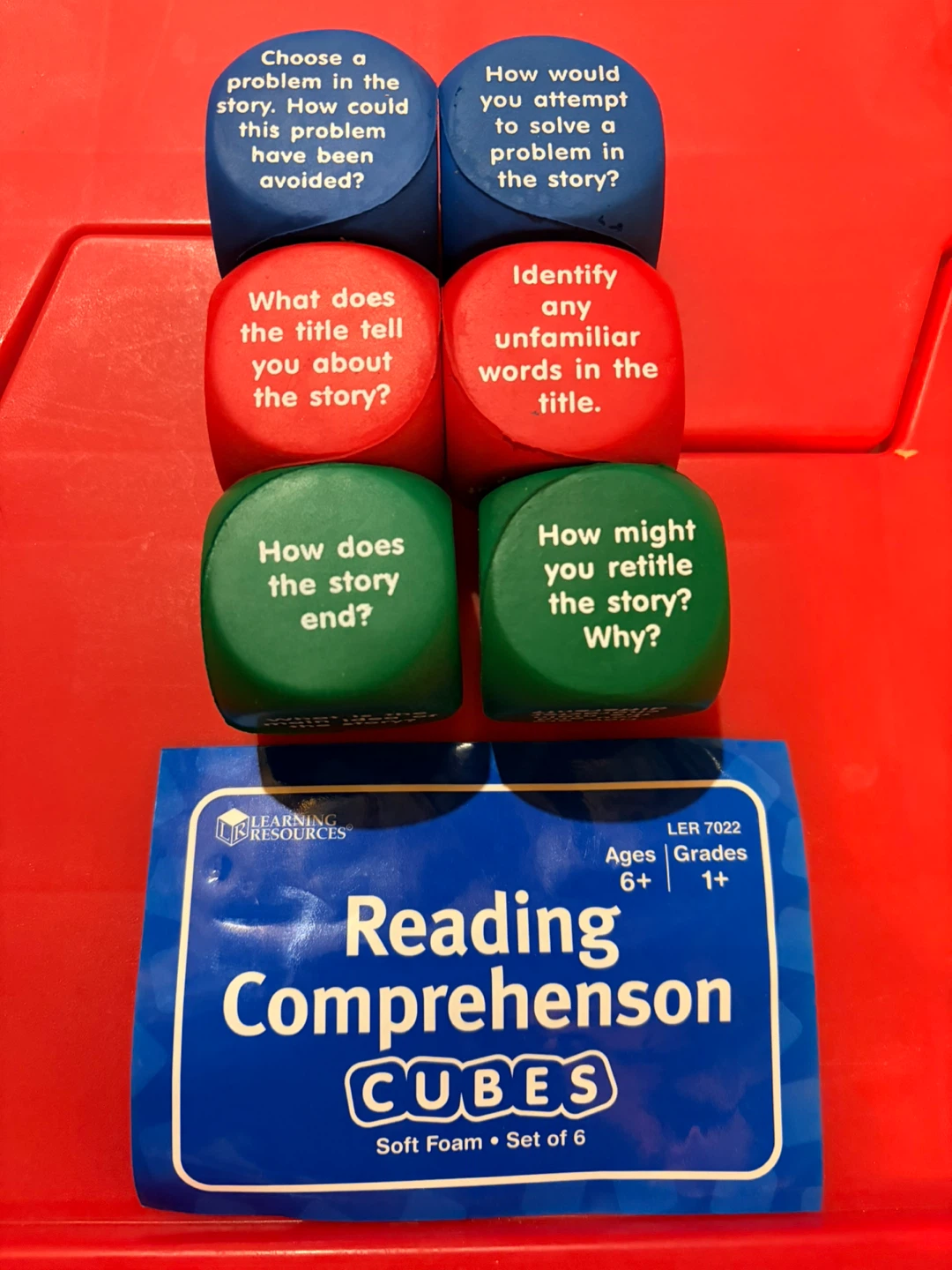Learning Resources Reading Comprehension Cubes