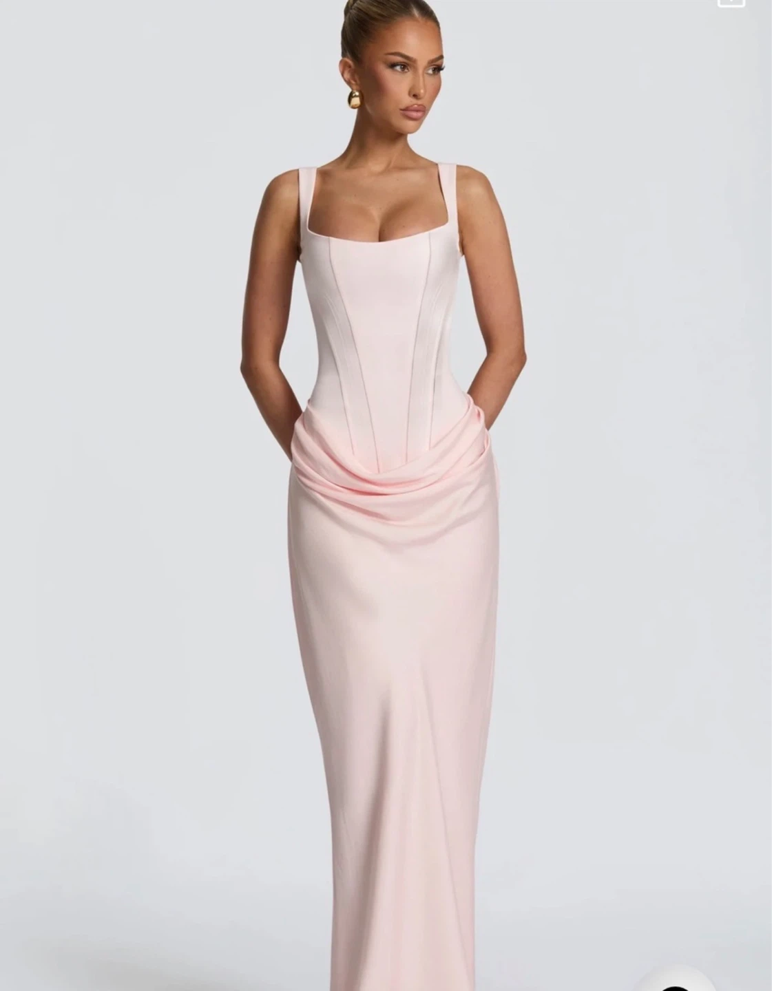 BabyBoo Pink Corset Maxi Dress