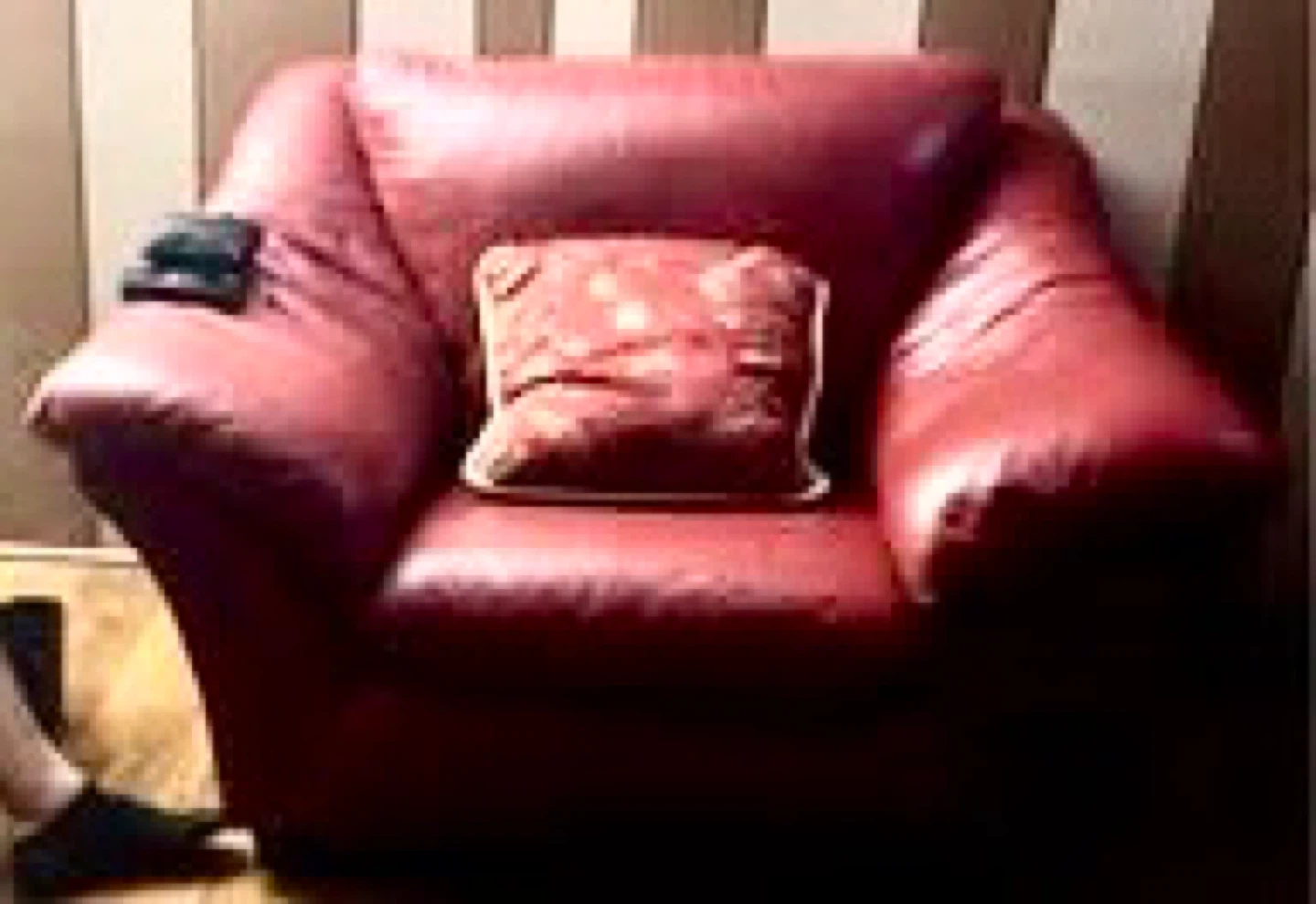 Red Leather Sofa, loveseat & Armchair Set - photo 3