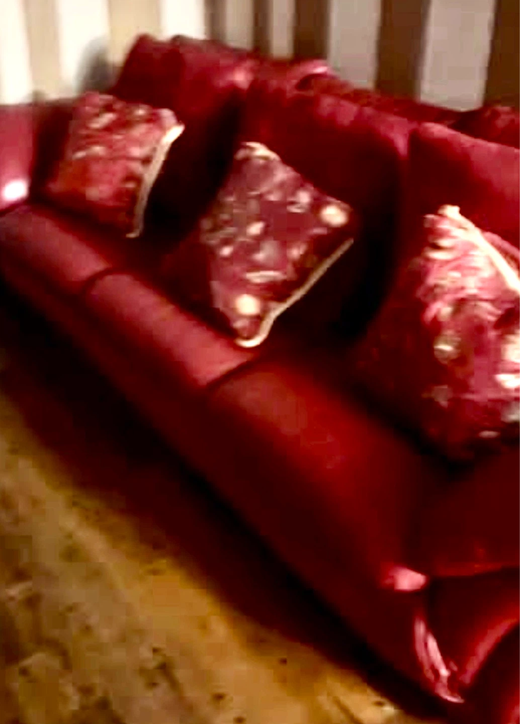 Red Leather Sofa, loveseat & Armchair Set