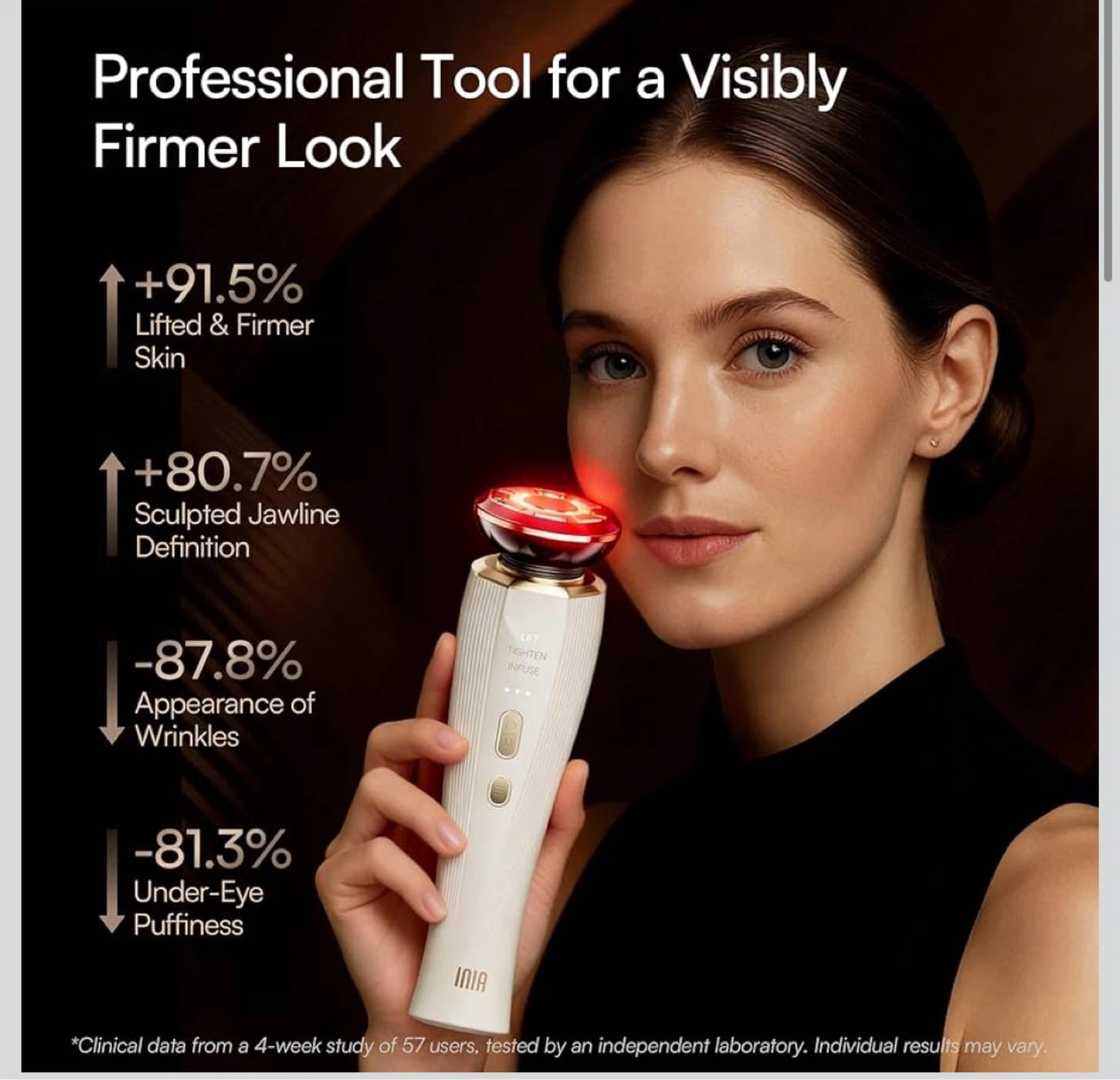INIA Flare 3-in-1 Red Light Therapy Face and Neck Beauty Device - photo 4