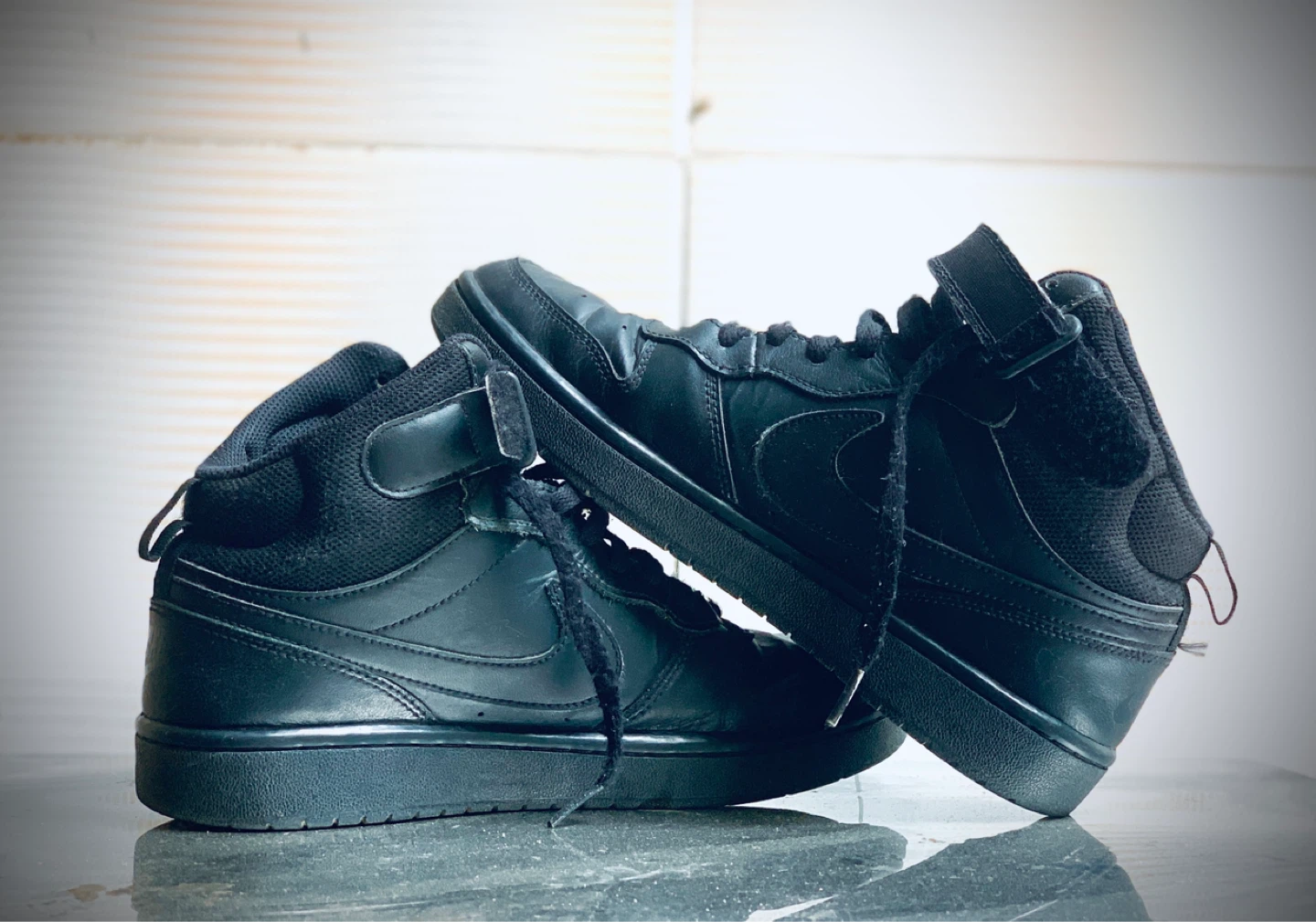 Nike Black Mid-Top Sneakers