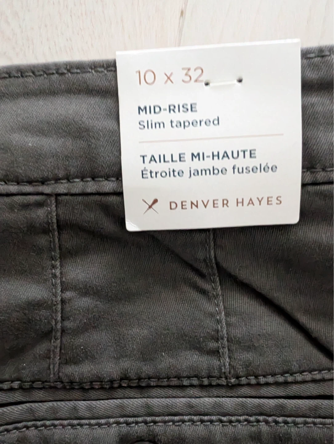 New womens Denver Hayes Olive Slim Tapered Pants Size 10x32 - photo 2