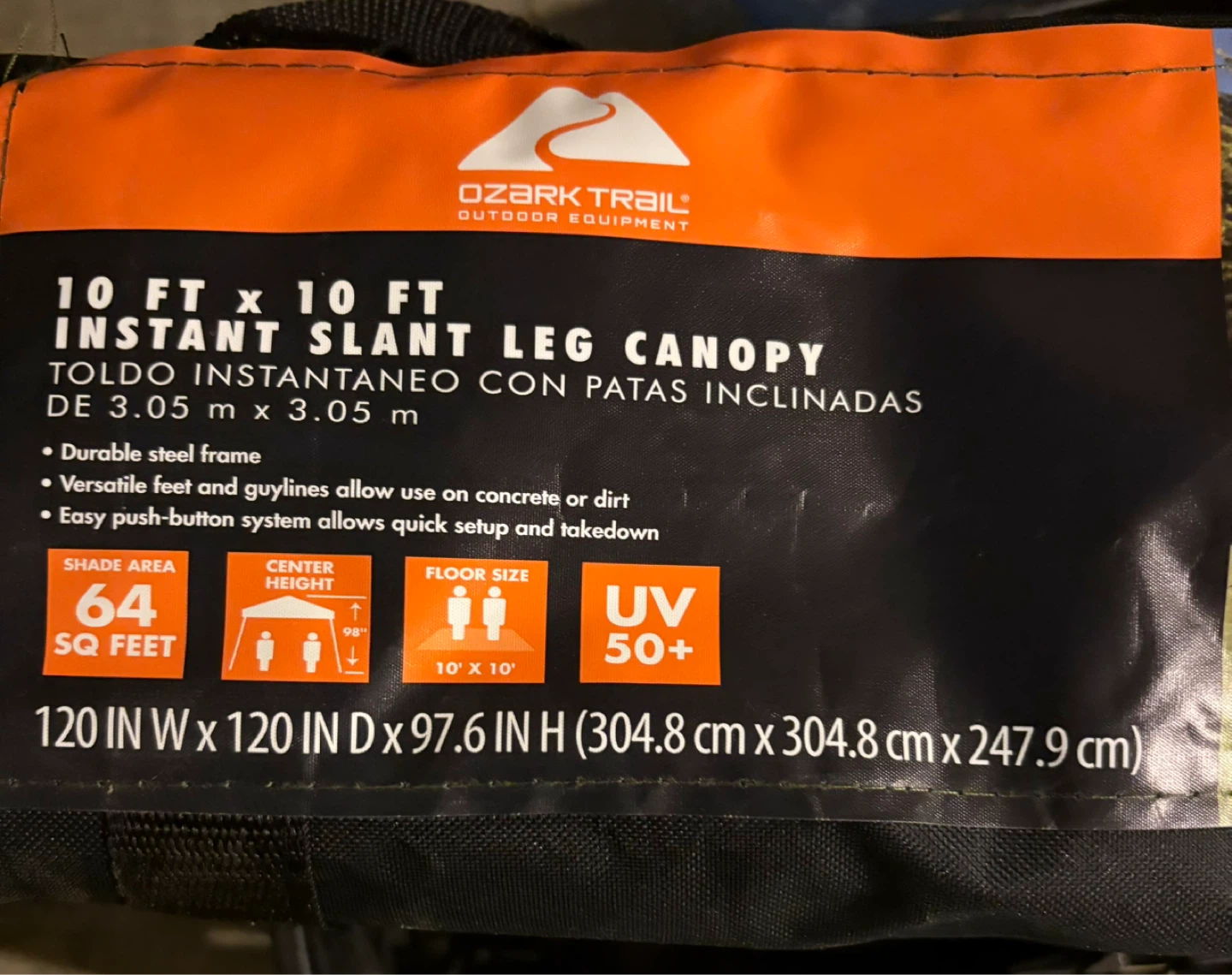 Ozark Trail 10x10 Instant Slant Leg Canopy - photo 2