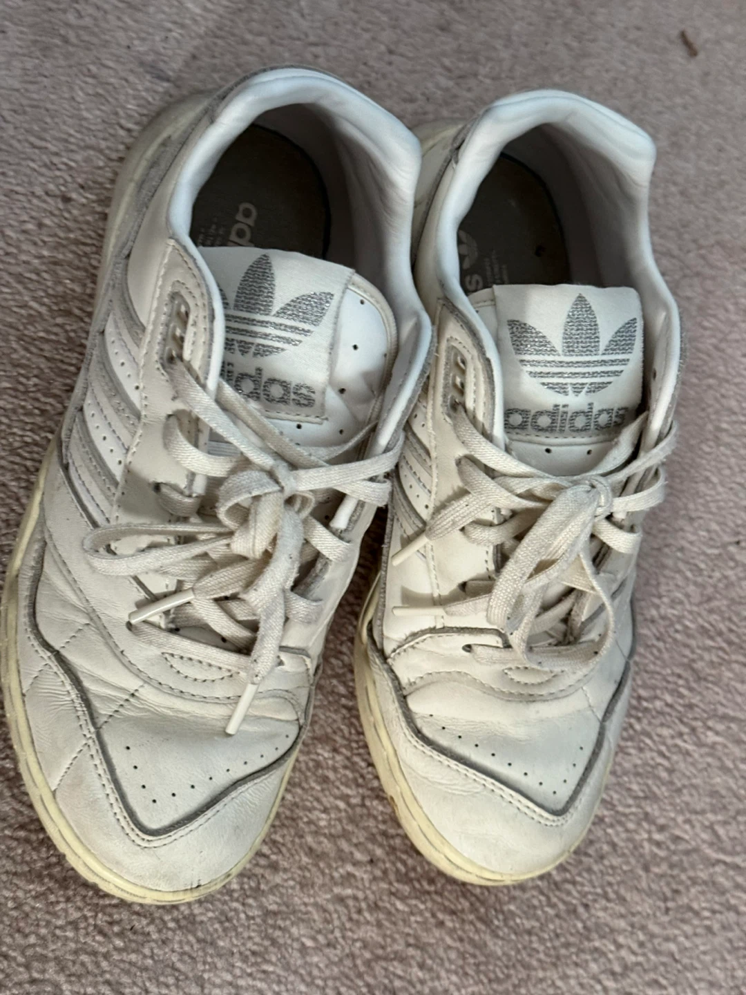 Adidas White Sneakers.