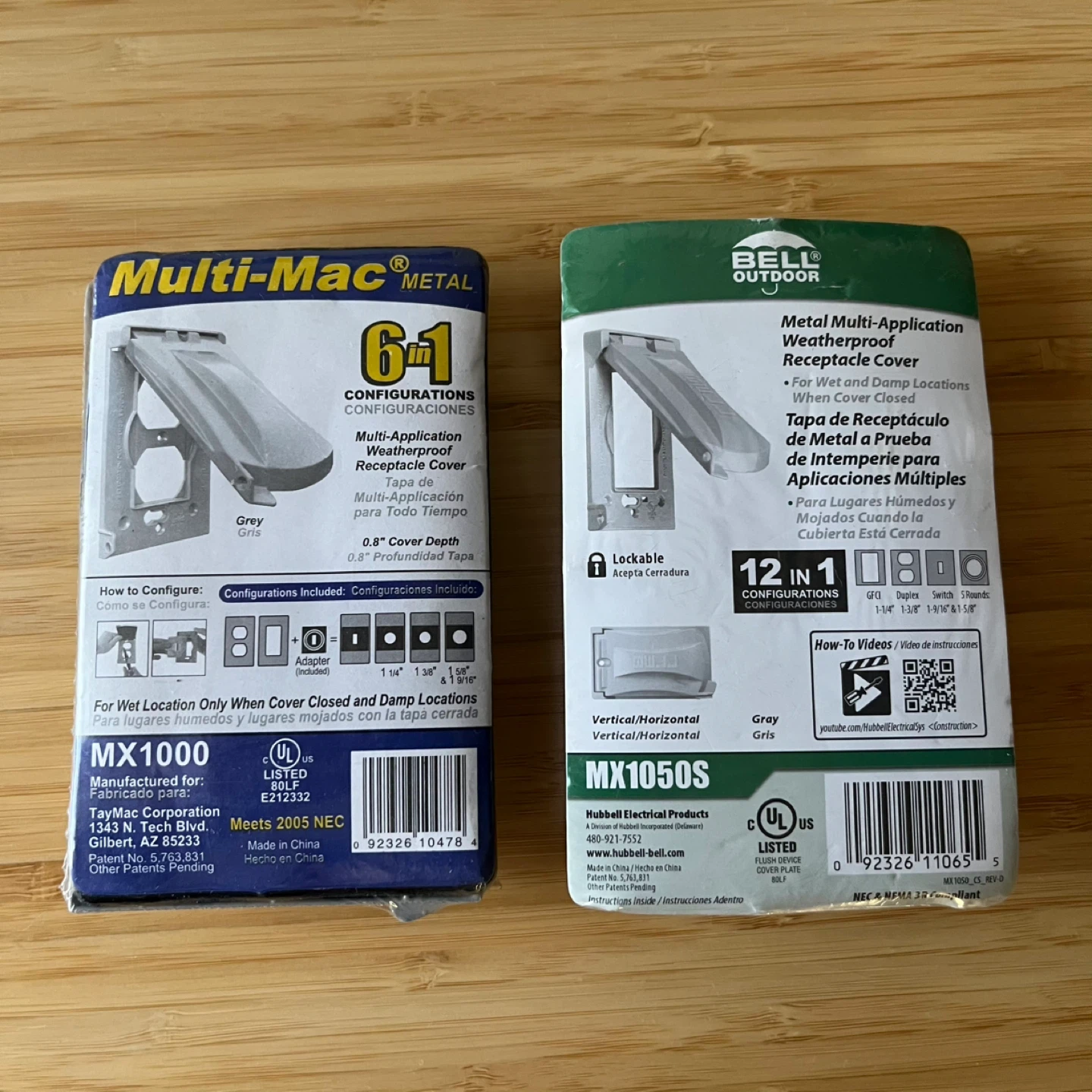 Bell Outdoor & Multi-Mac Metal Weatherproof Receptacle Covers