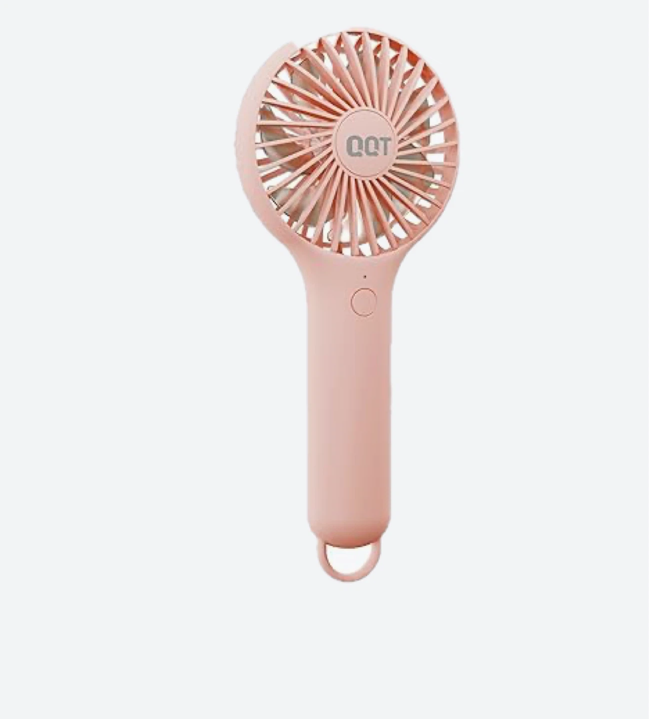 QQT Pink Handheld Portable Fan