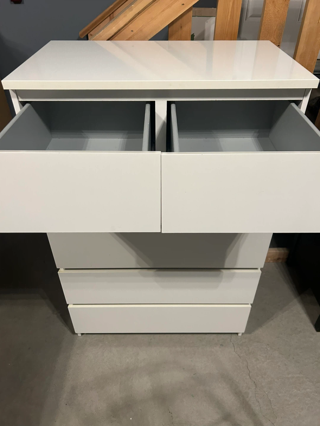 IKEA Tall dresser MALM with 6 drawers white - photo 2