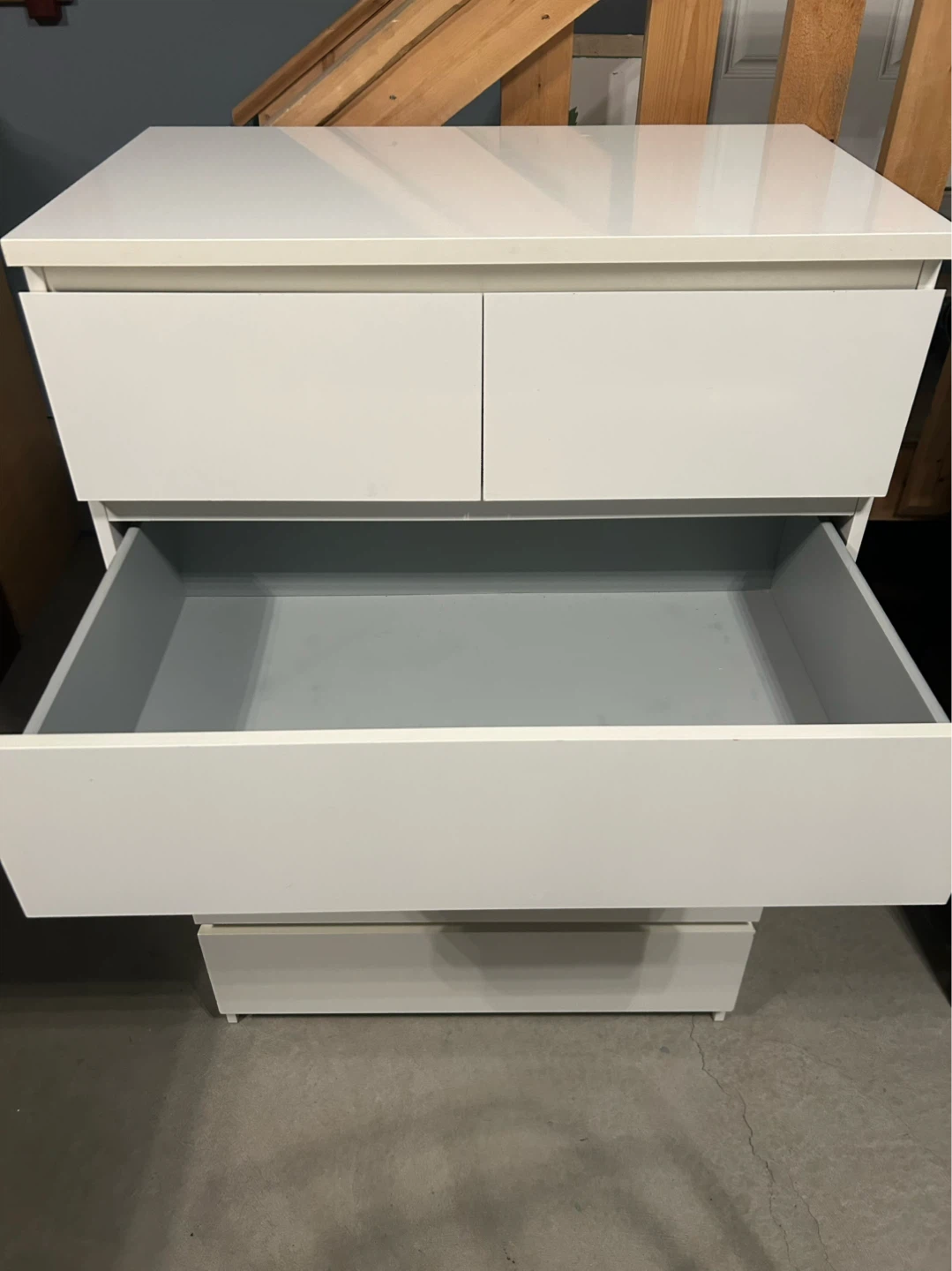 IKEA Tall dresser MALM with 6 drawers white - photo 3