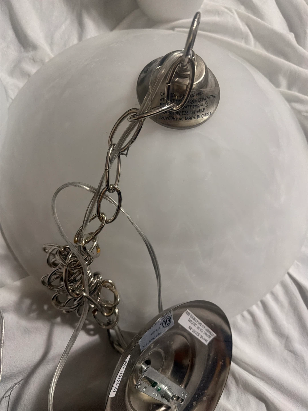 Satin Nickel Pendant Light Fixture - photo 2
