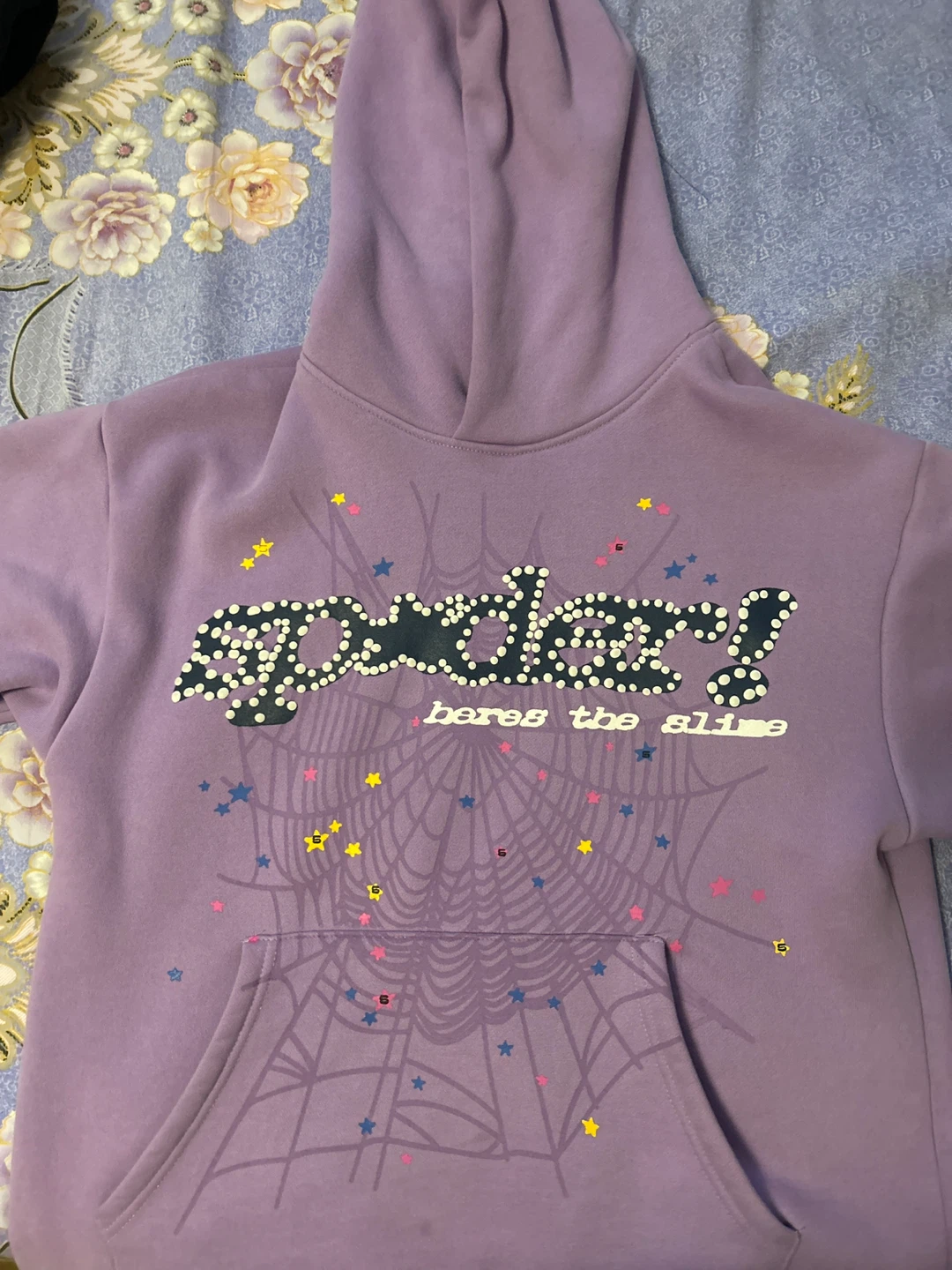Sp5der Acai Purple Hoodie Size SMALL