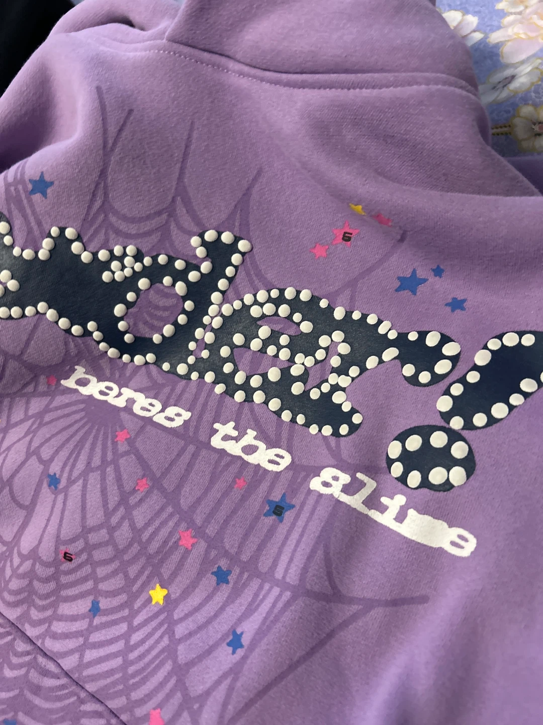 Sp5der Acai Purple Hoodie Size SMALL - photo 3