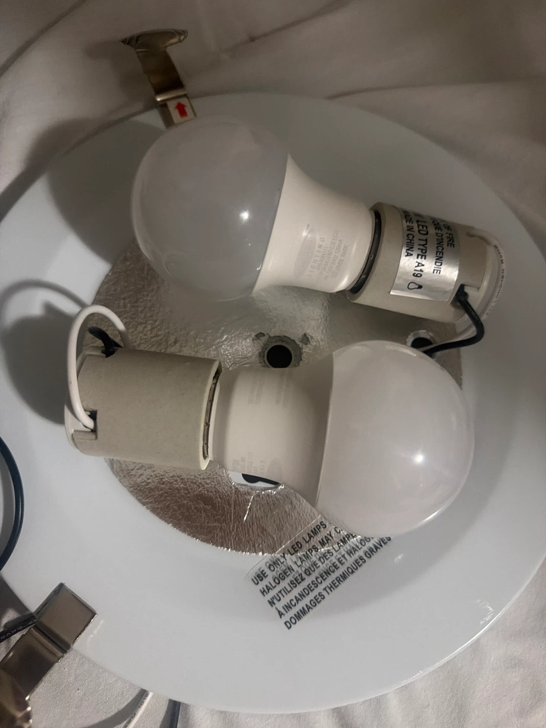 White Flush Mount Ceiling Light Fixture - photo 3