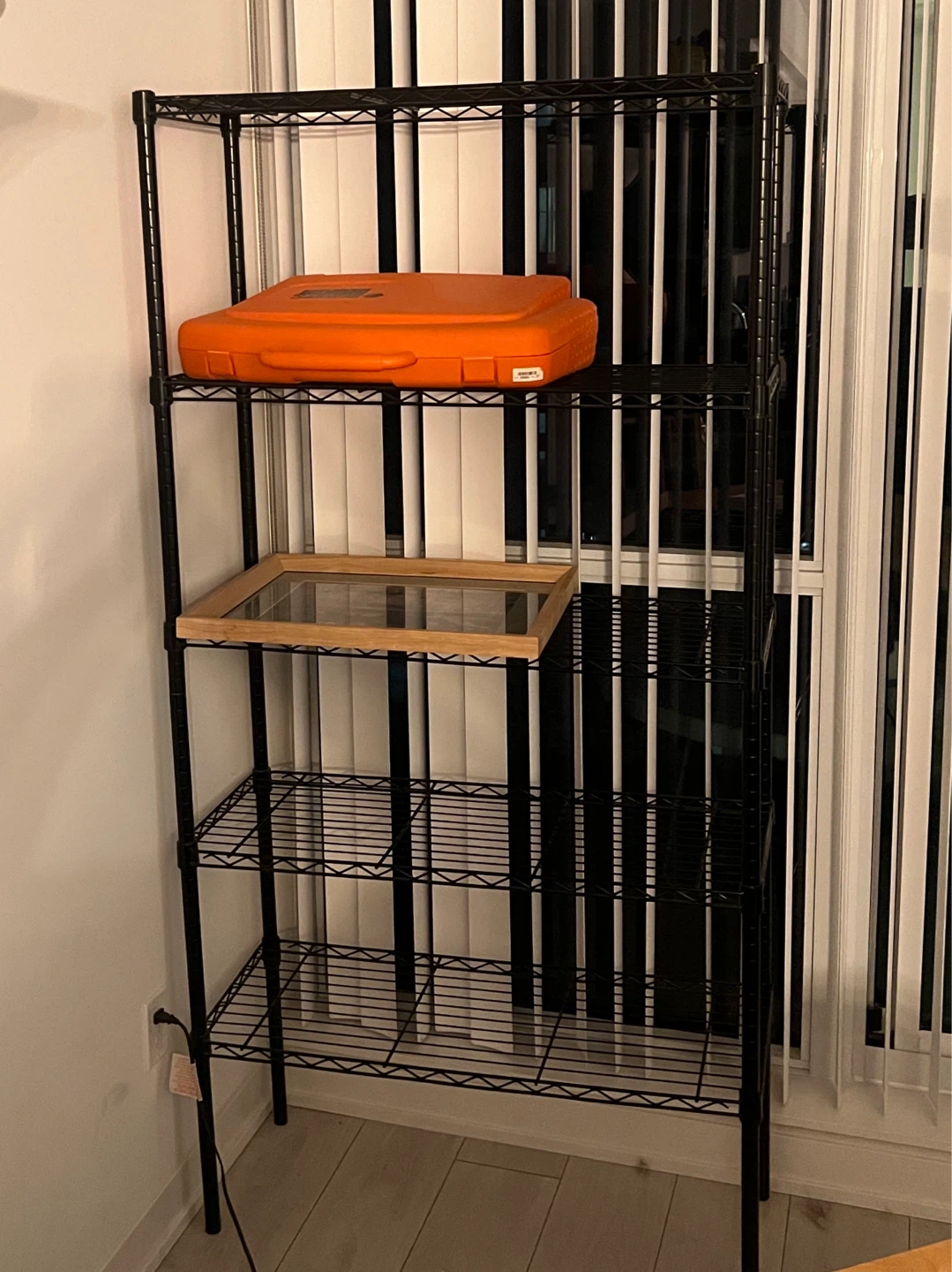 Black Metal Wire Shelving Unit