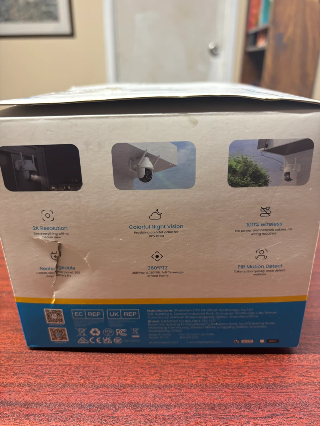 ioGeek 2K PTZ Battery Security Camera with Solar Panel - photo 3