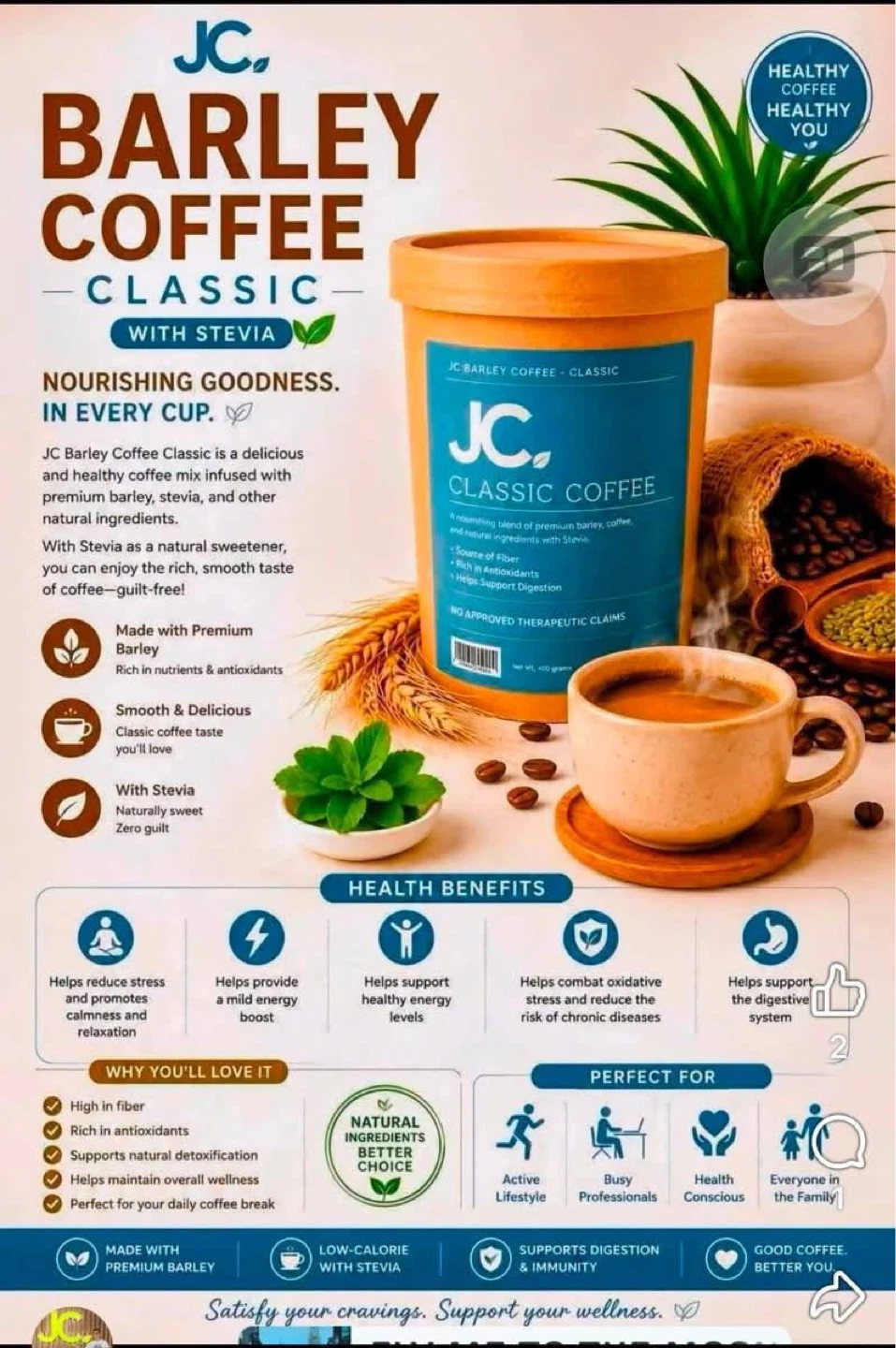 JC Barley Coffee Classic, 412.5g