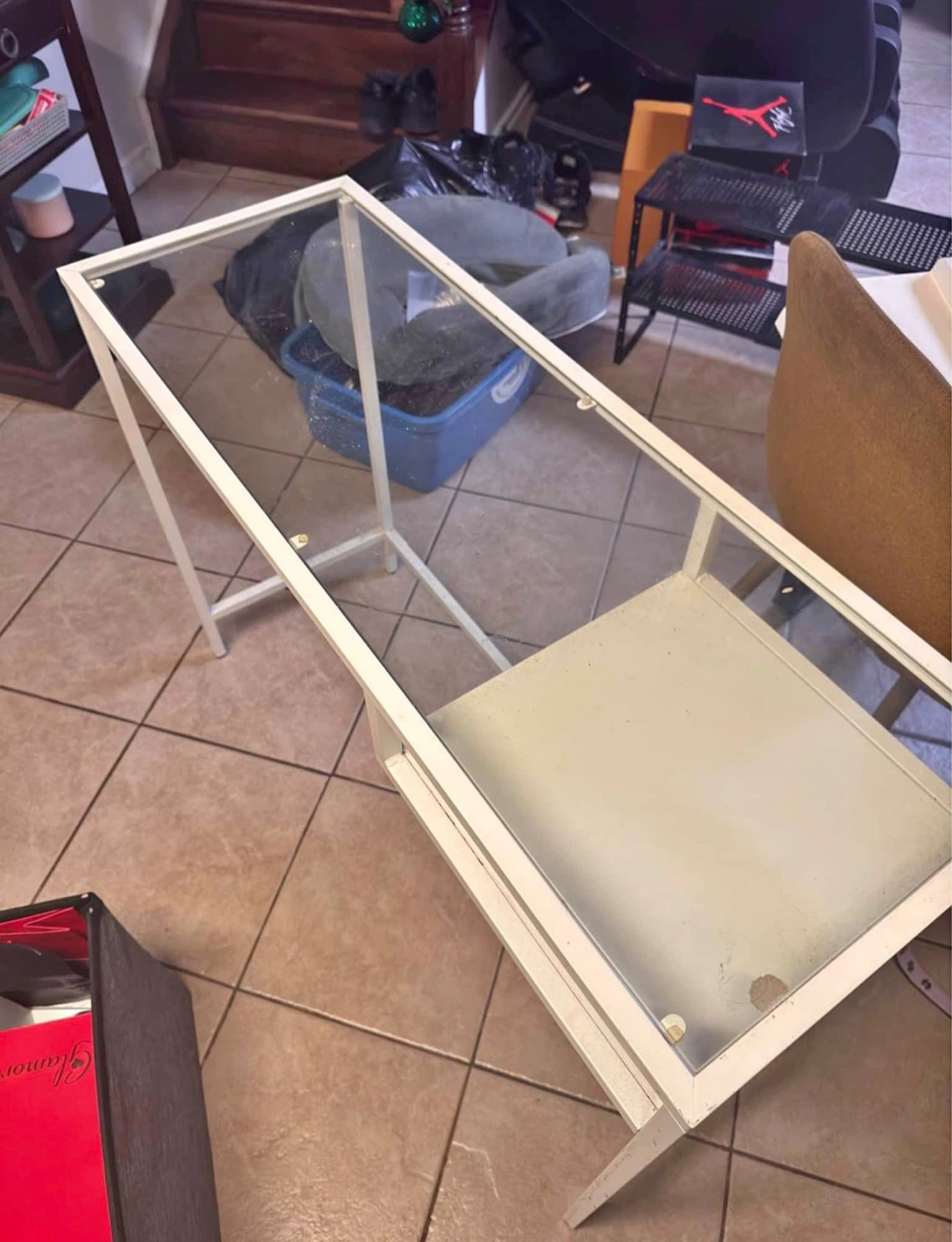 IKEA White Glass Study Table