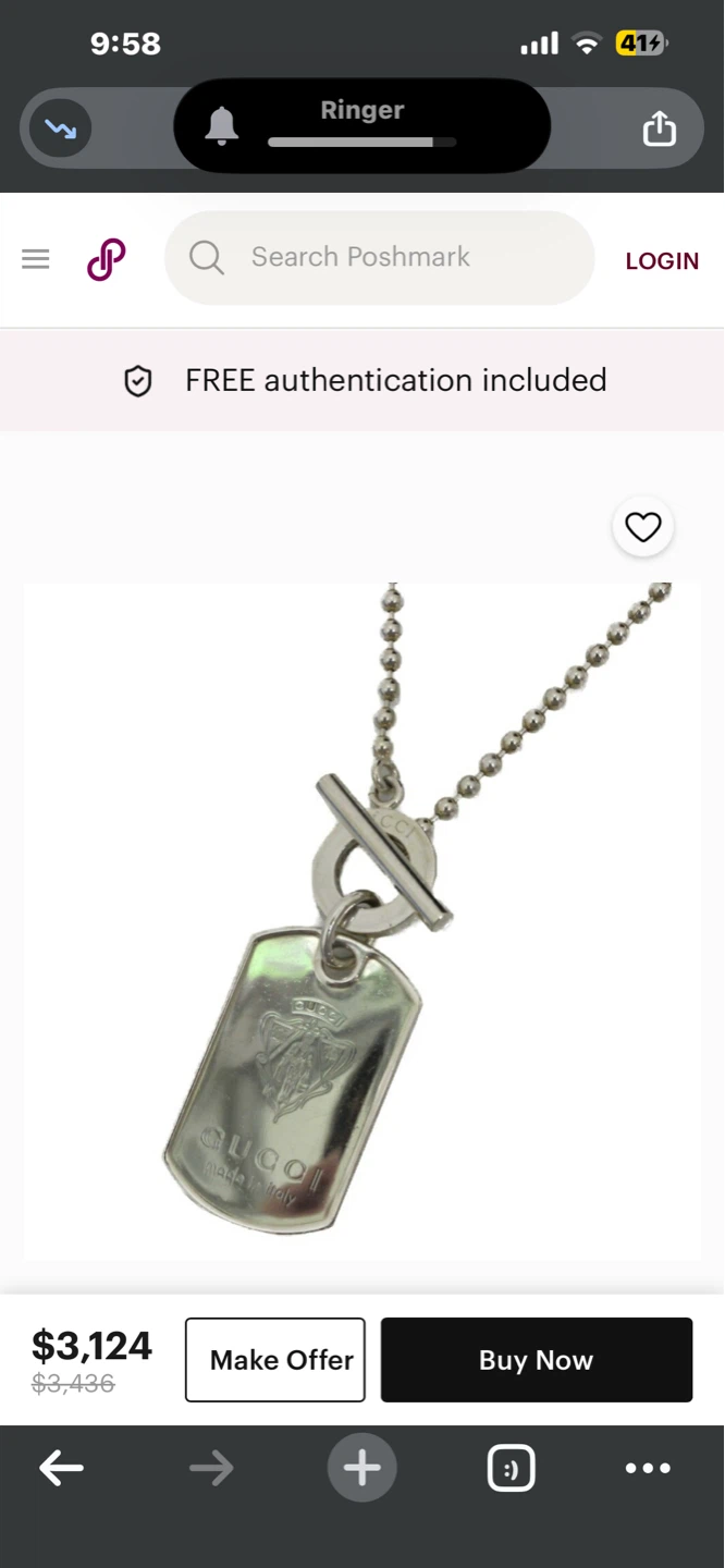 Gucci Dog Tag Necklace tom ford design