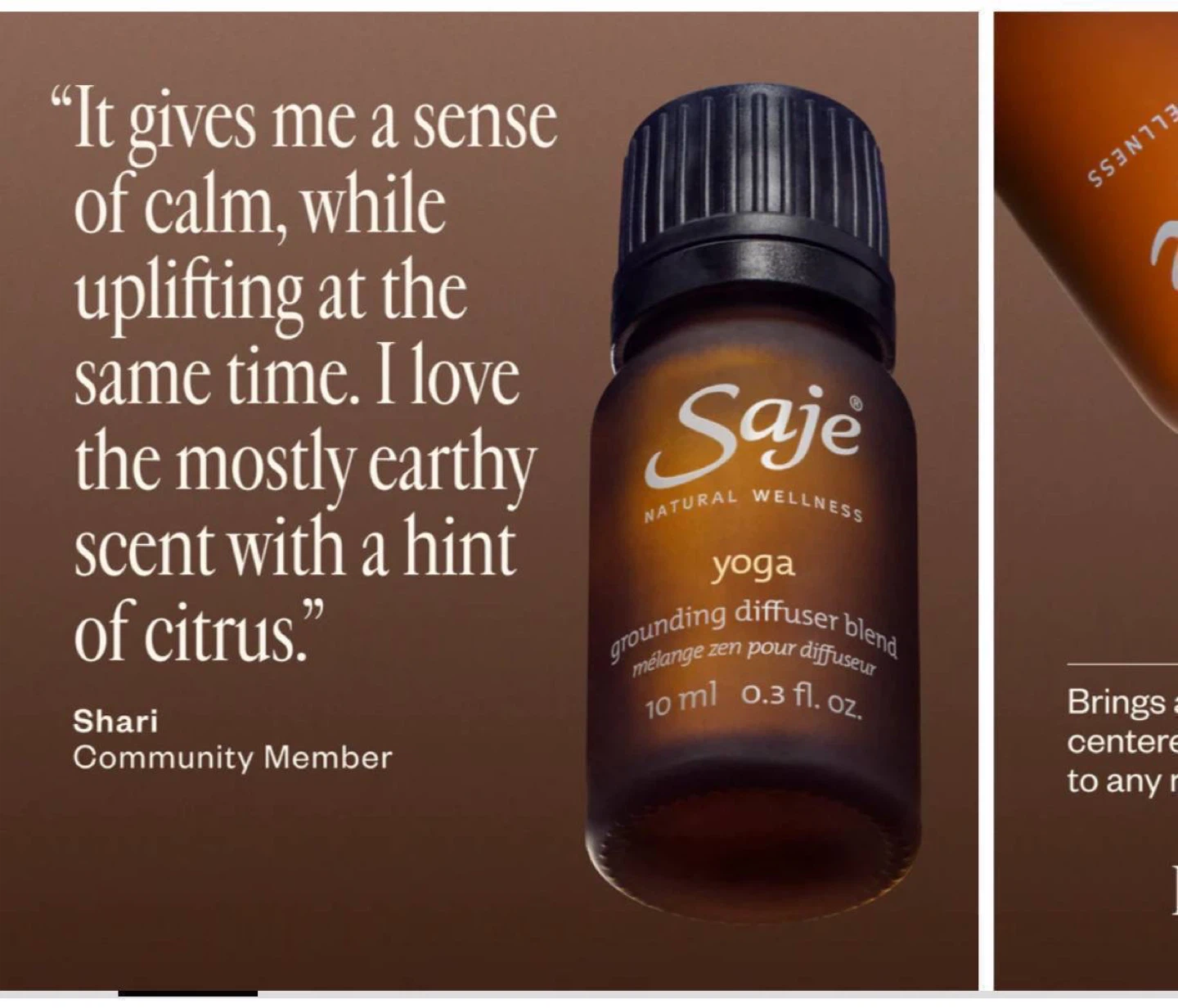 Saje Yoga Grounding Diffuser Blend - 10ml - photo 3