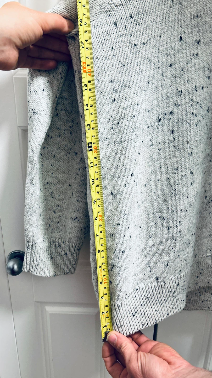 WindRiver Men’s Shawl Collar Sweater – 2XL – Light Grey - photo 5