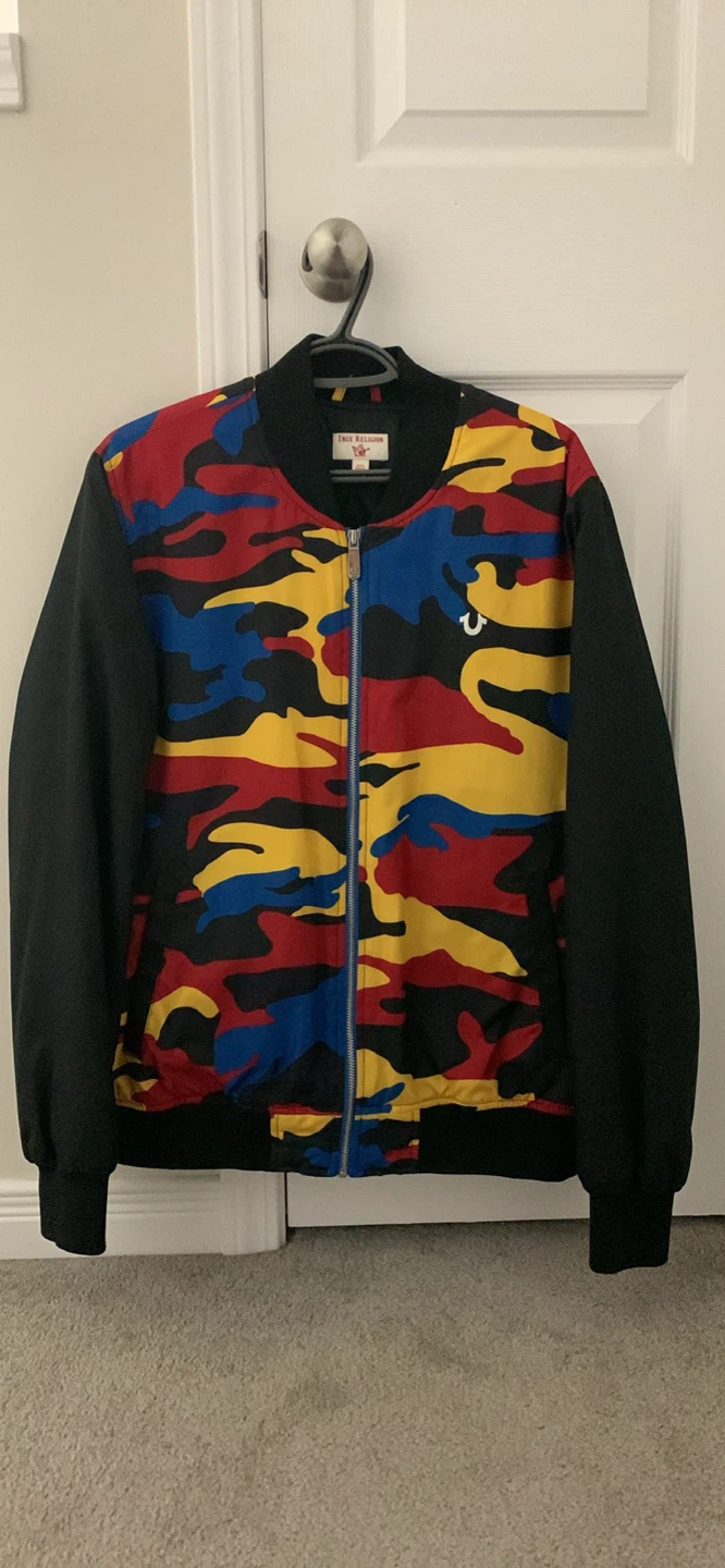 True Religion Camo Bomber Jacket