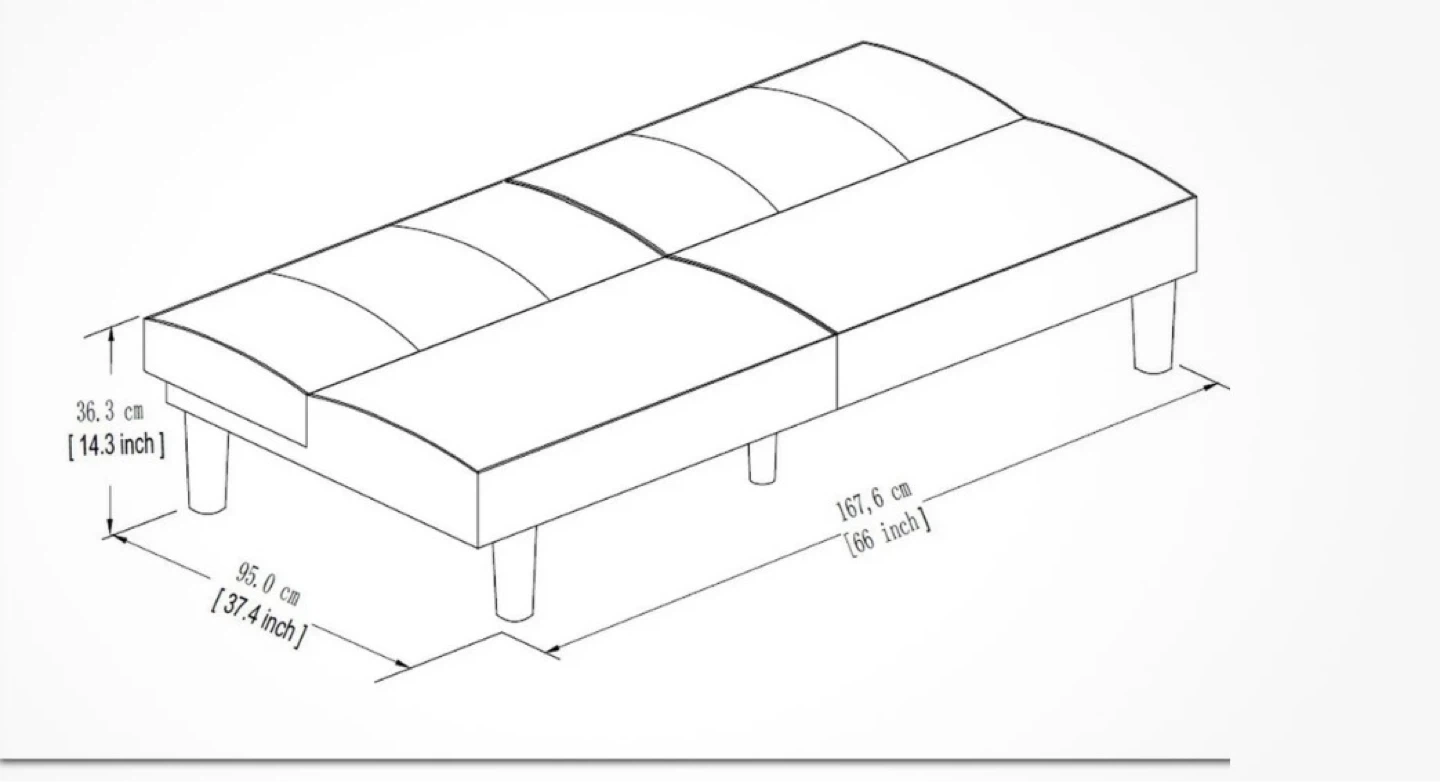 Grey Futon Sofa Bed - photo 5