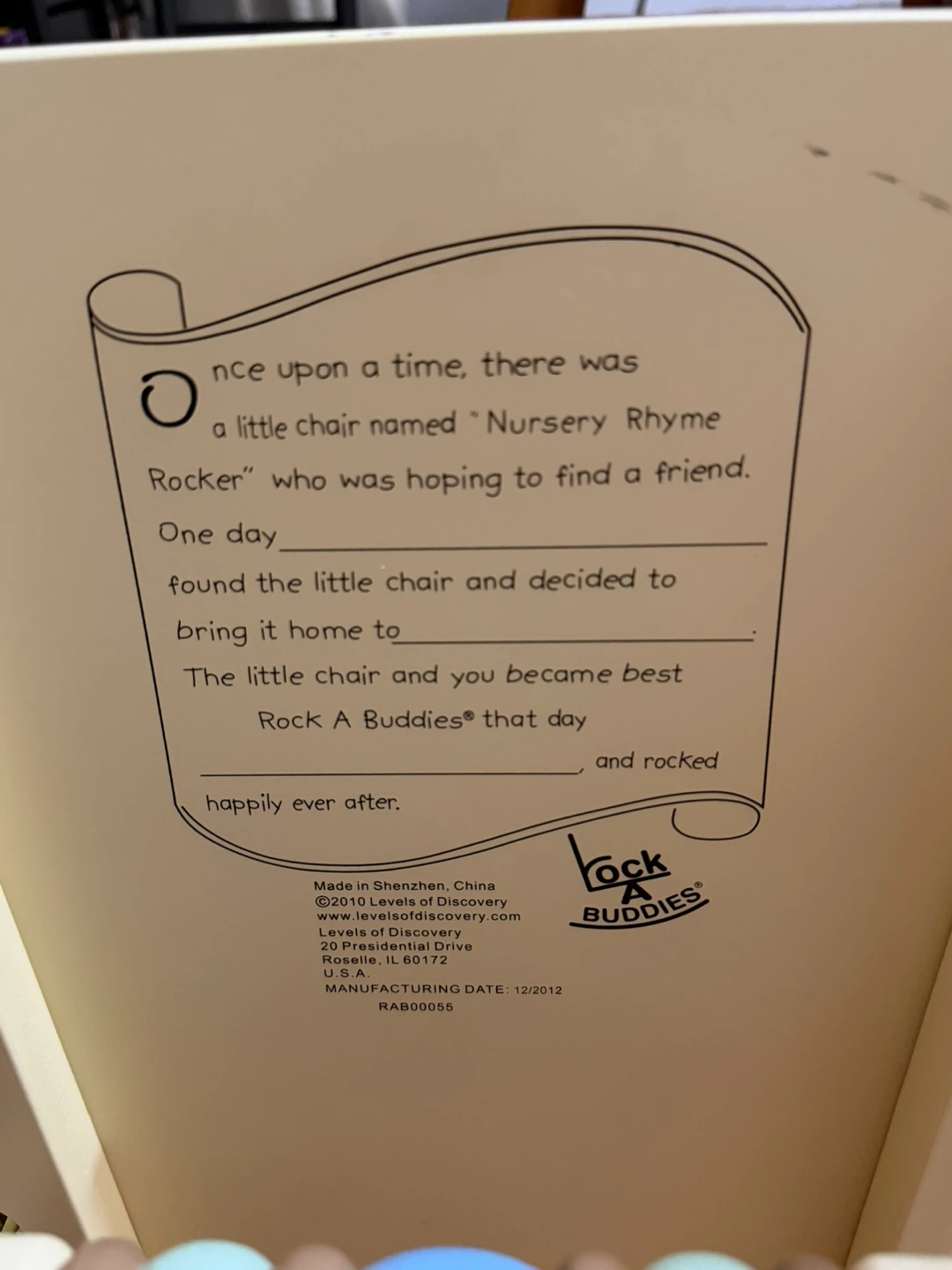 Rock A Buddies Nursery Rhyme Rocker Chair - photo 2