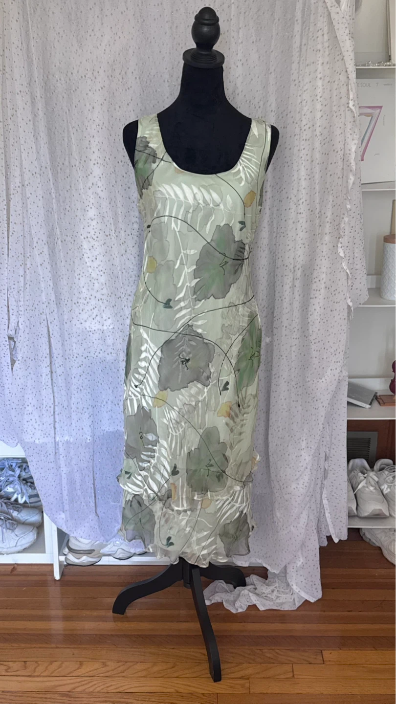 Simply Silk Floral Dress with Scarf - photo 2